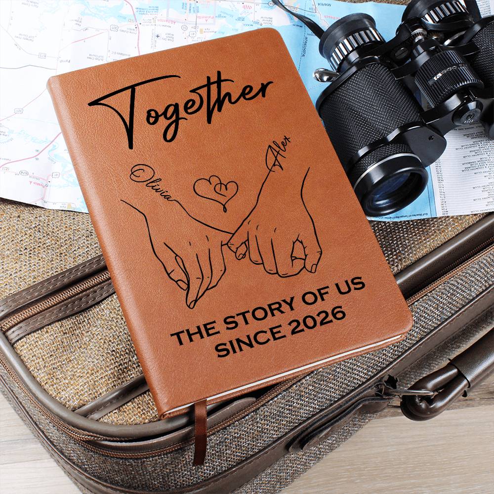 Personalized Couple Journal – The Story of Us Since [Year] – Custom Names Love Notebook Gift for Valentine, Anniversary & Couples