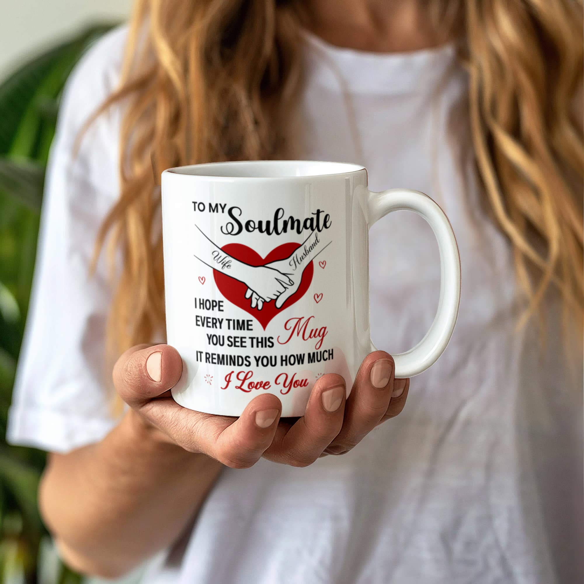 Personalized Valentine Soulmate Mug – Custom Names Coffee Mug Gift for Him & Her (11oz & 15oz)