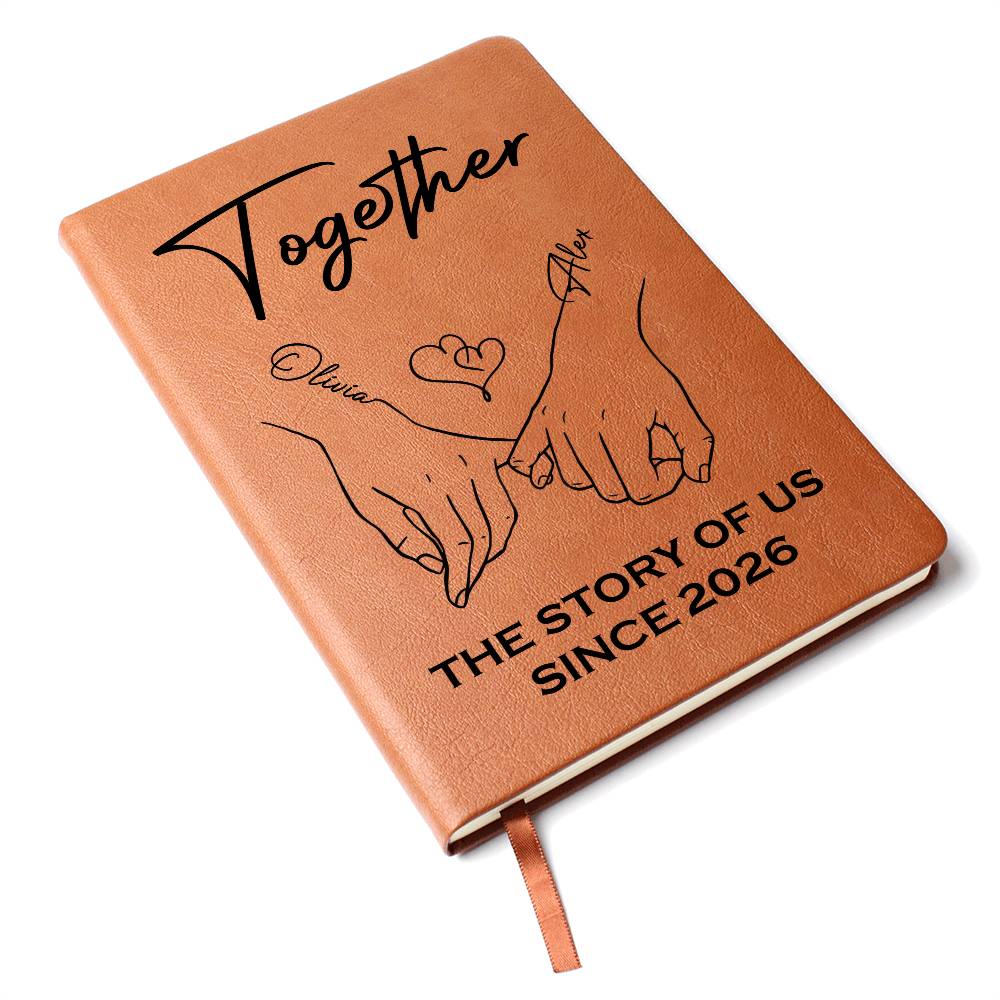 Custom love journal for couples Valentine gift