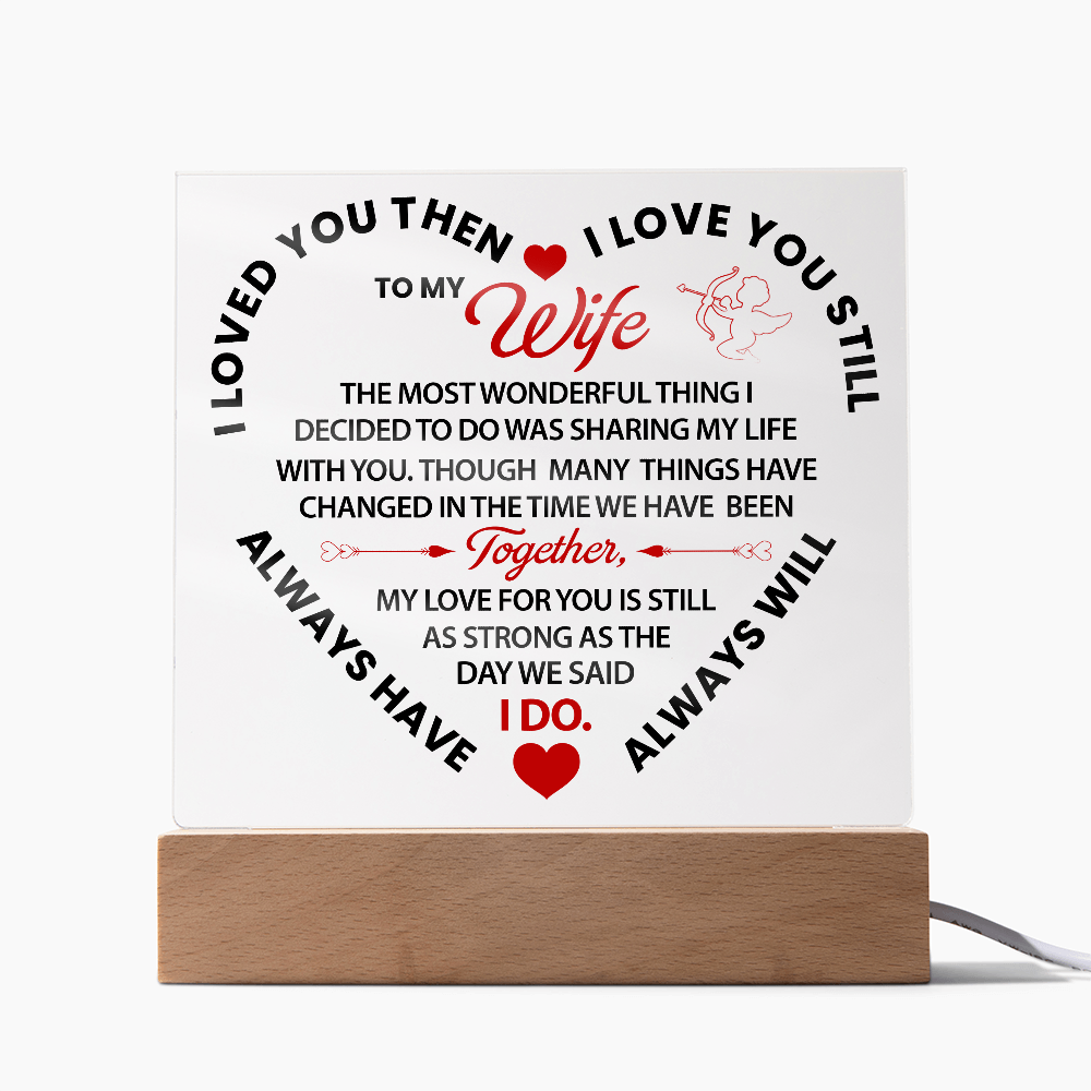 Anniversary gift for wife acrylic block