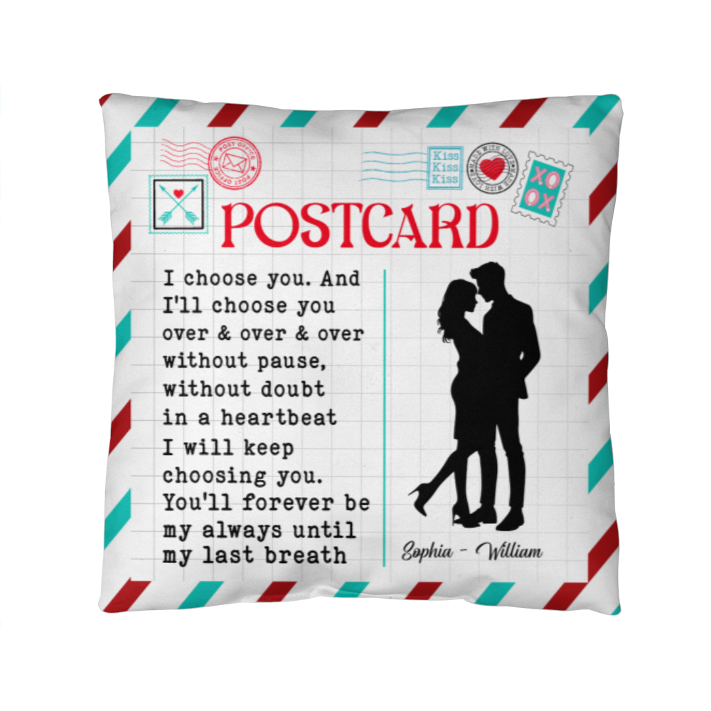 Anniversary personalized decorative pillow