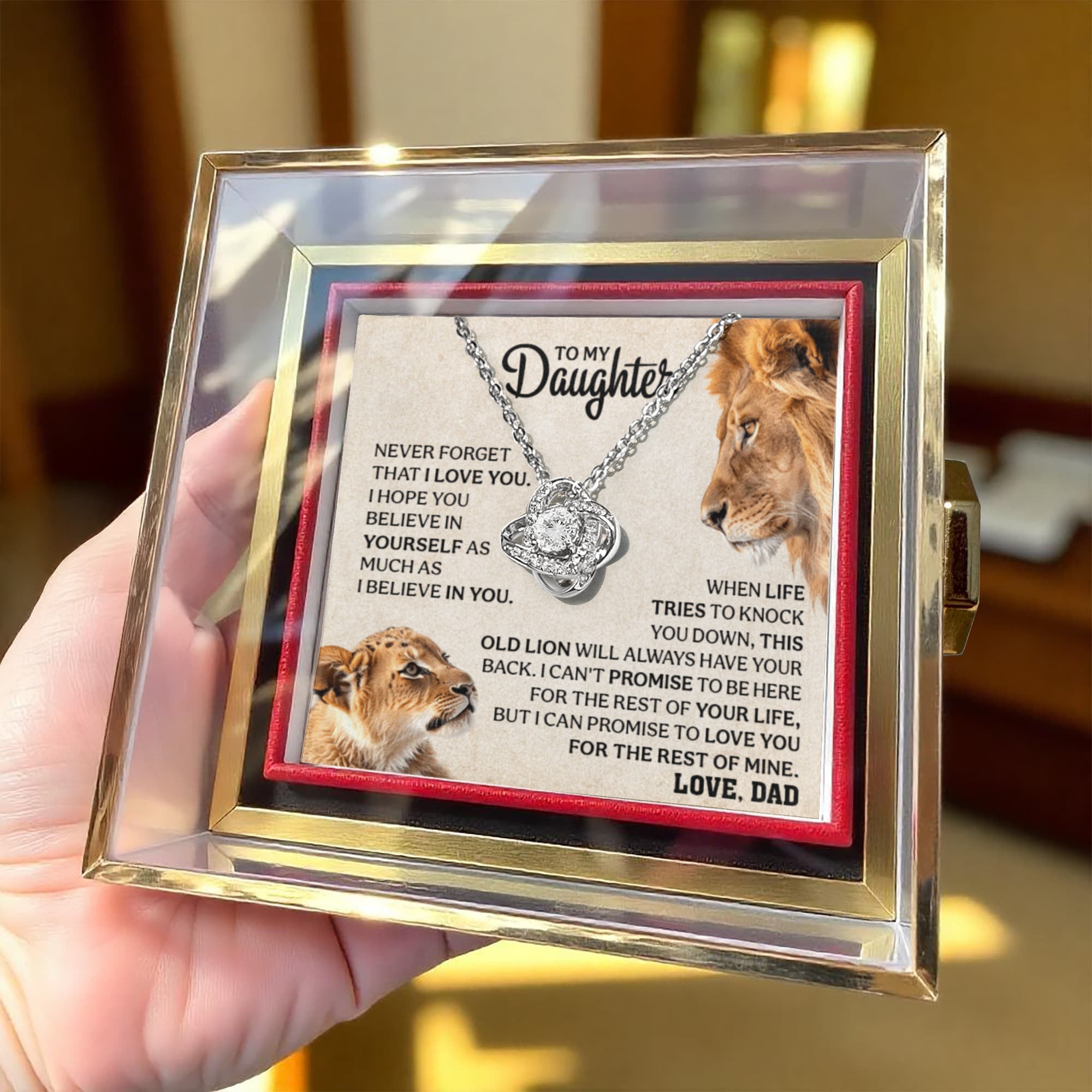 Heart necklace for daughter