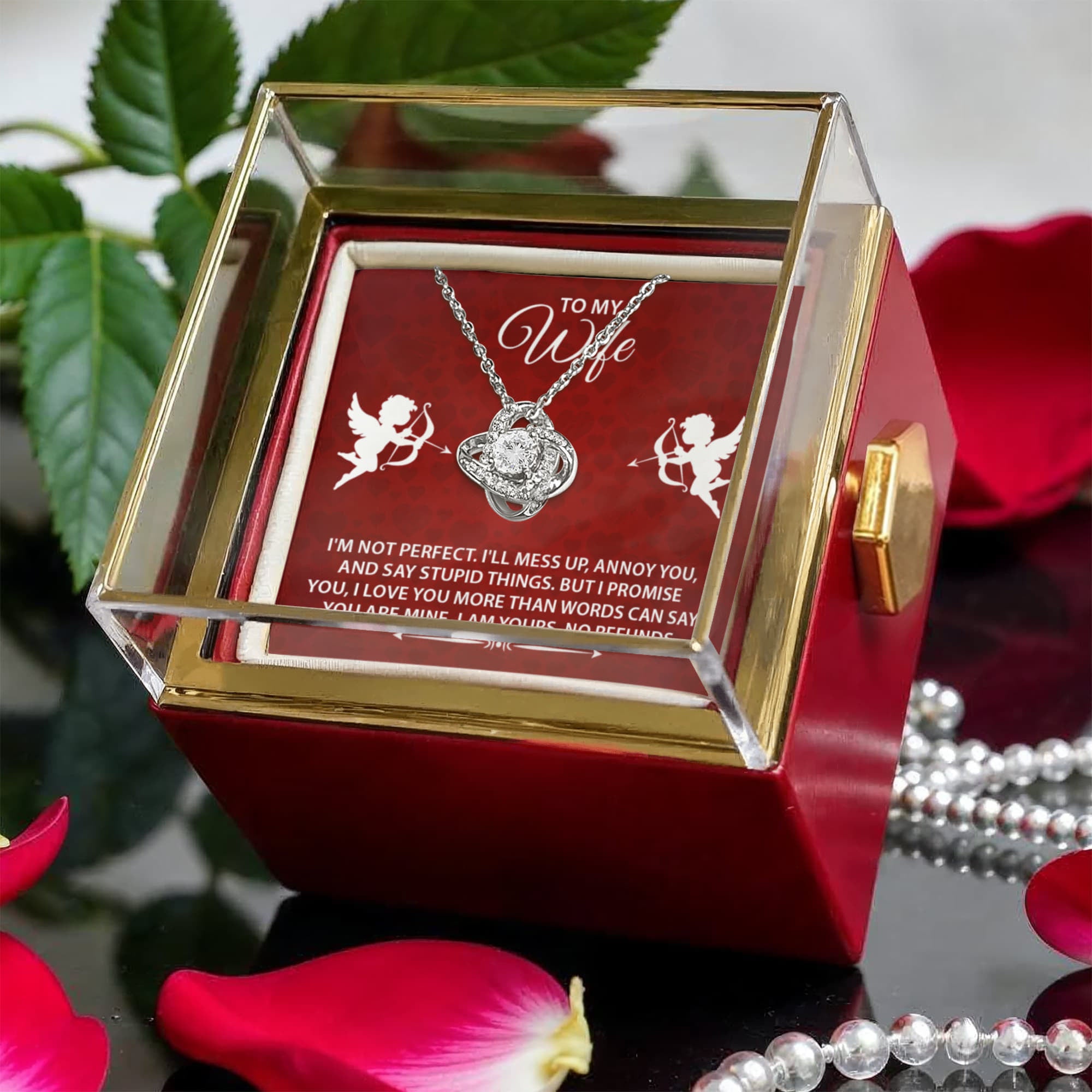 Heart necklace gift for wife