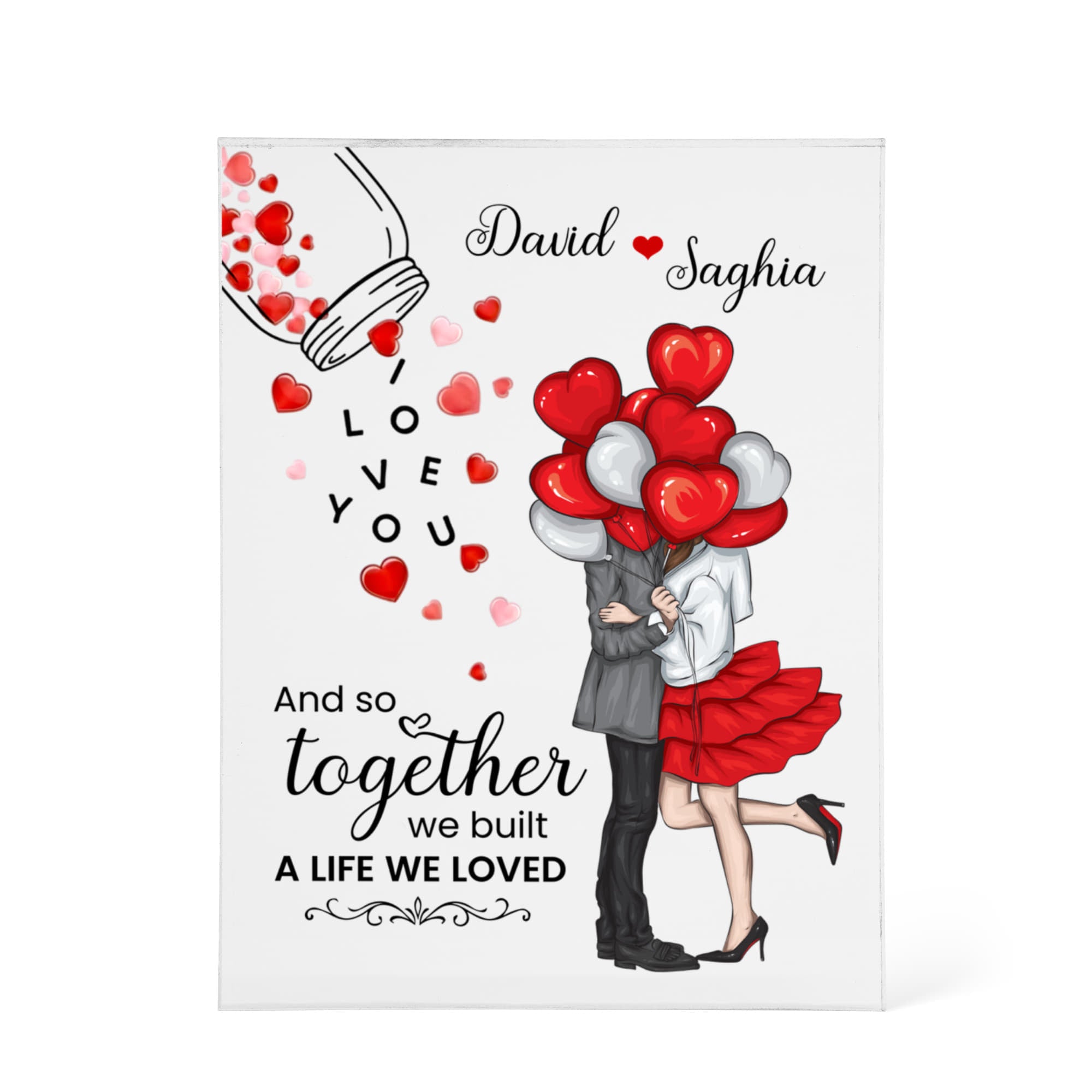 Love couple home decor plaque