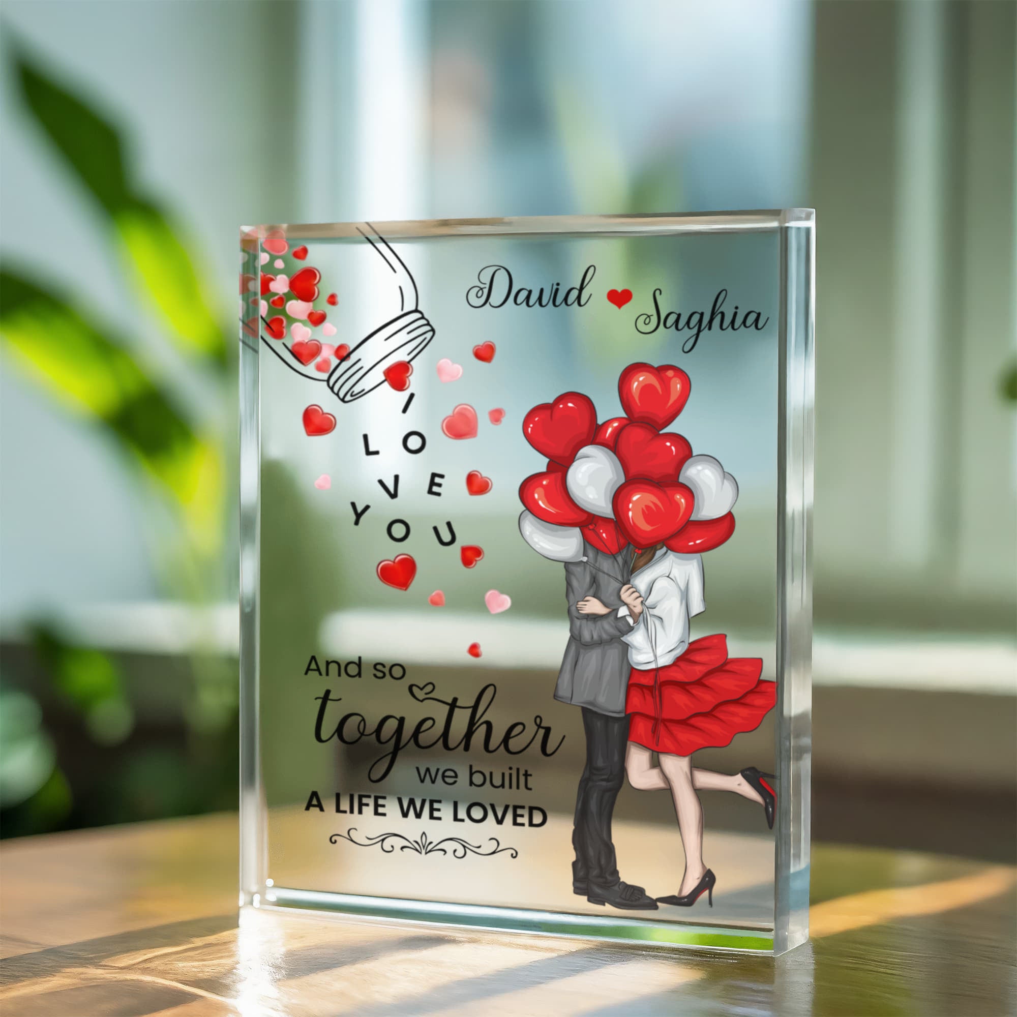 Personalized anniversary acrylic plaque