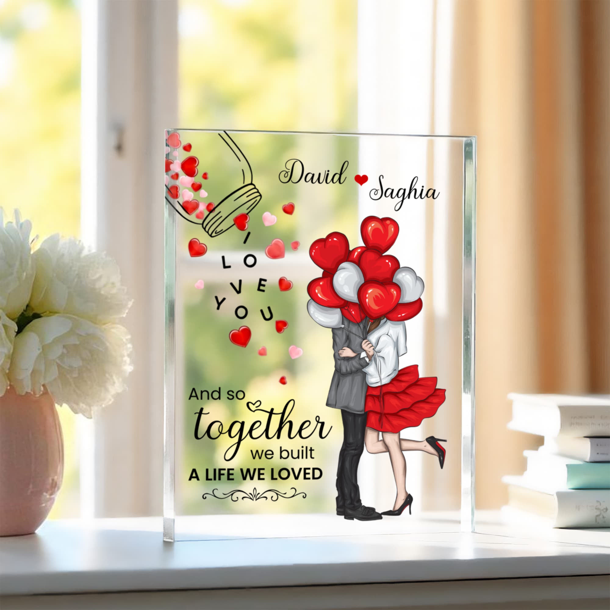Personalized couple acrylic plaque