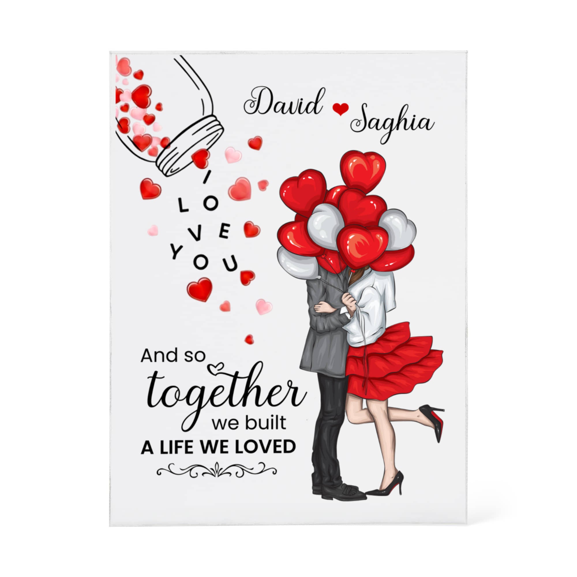 Romantic couple acrylic gift