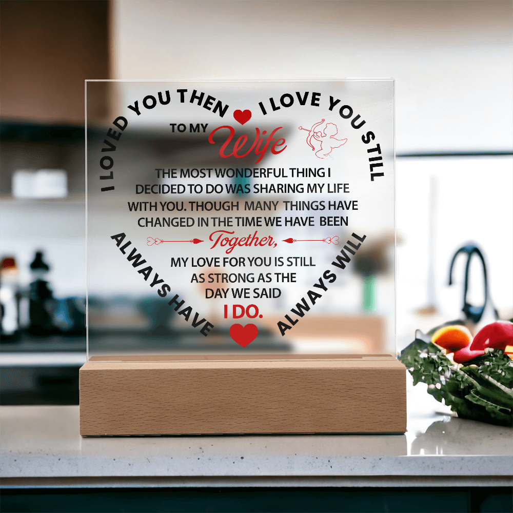 Romantic love message acrylic décor