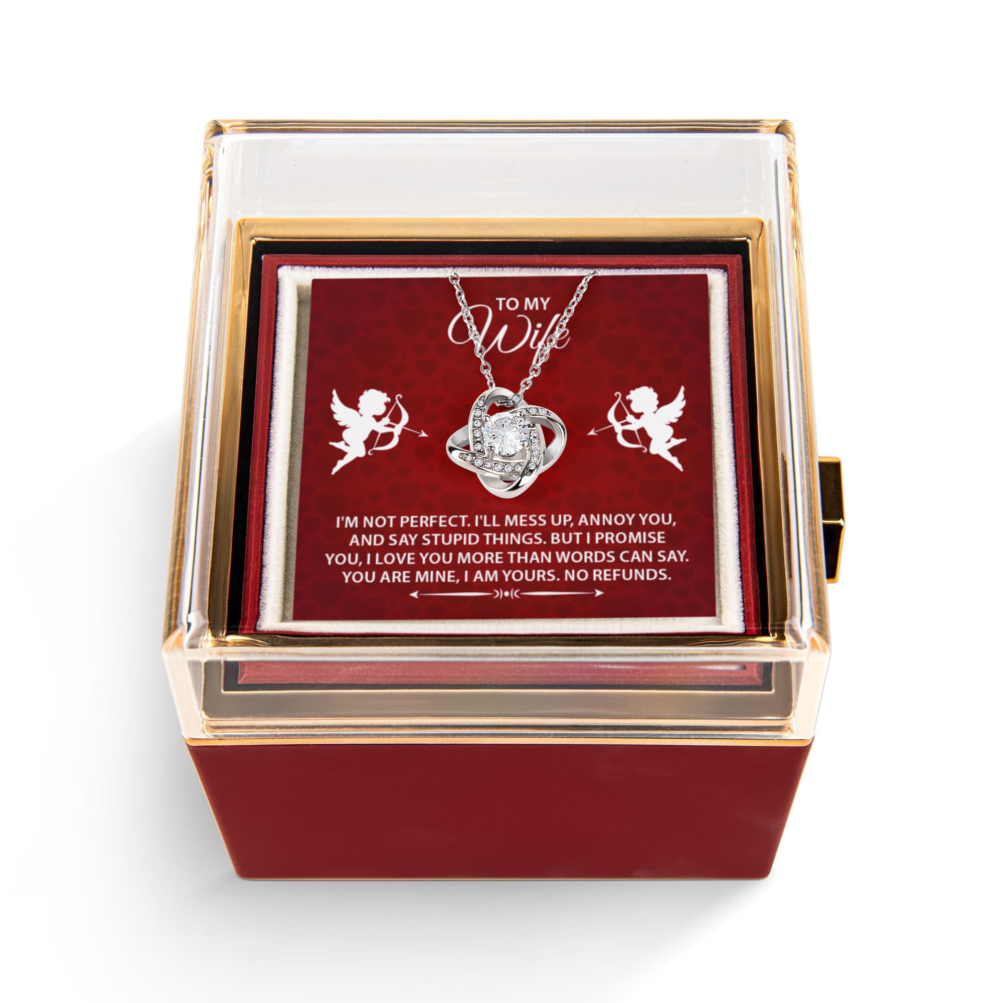 Wife heart pendant necklace.