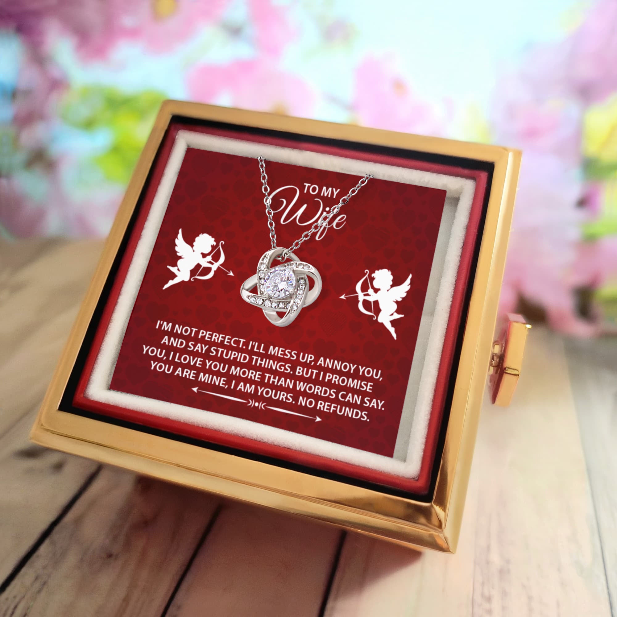 Wife heart pendant necklace