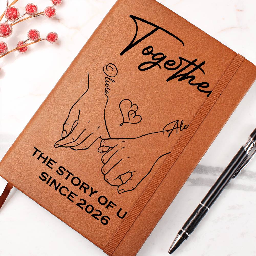 Romantic personalized journal anniversary gift