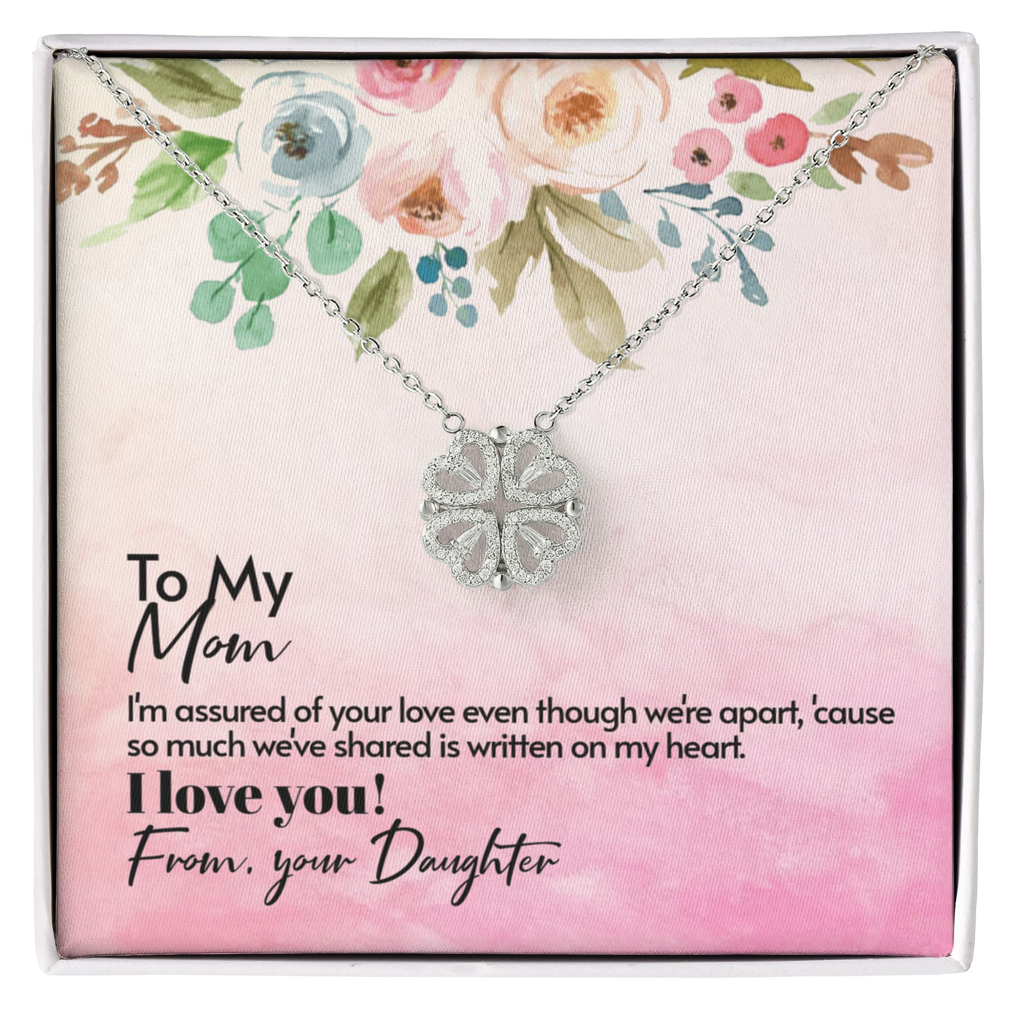 To my Mom Magnetic Hearts Necklace