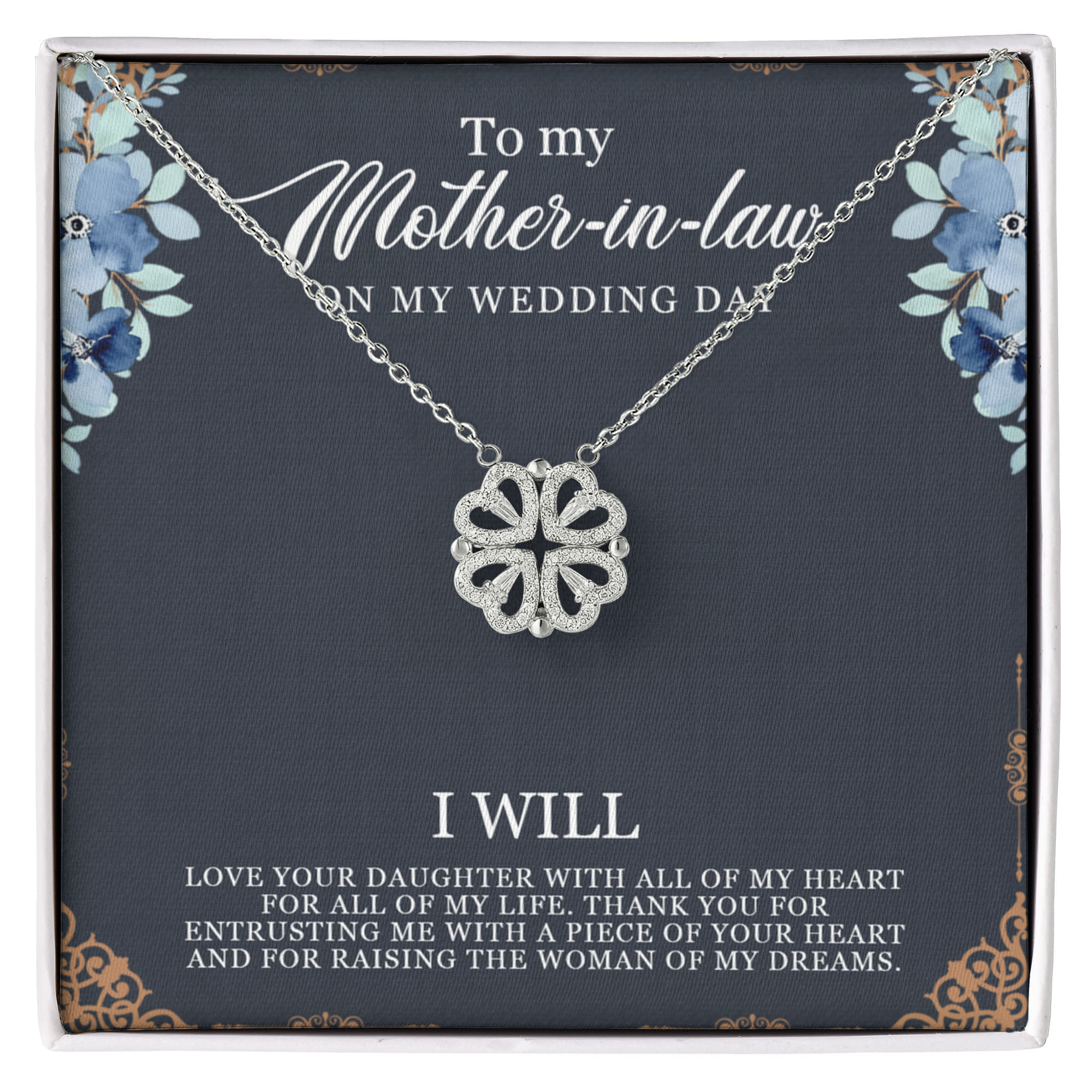 To mother In Law - Magnetic Hearts Necklace