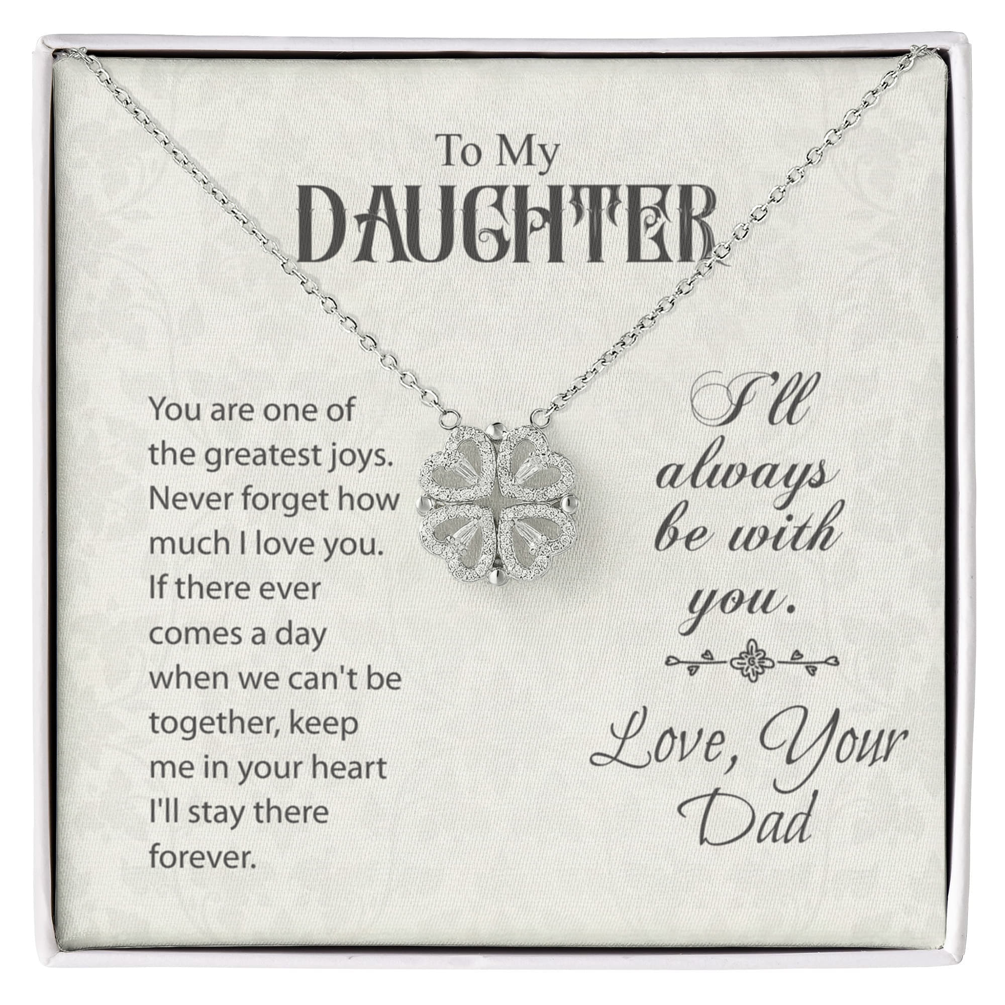 To my daughter  Magnetic Hearts Necklace