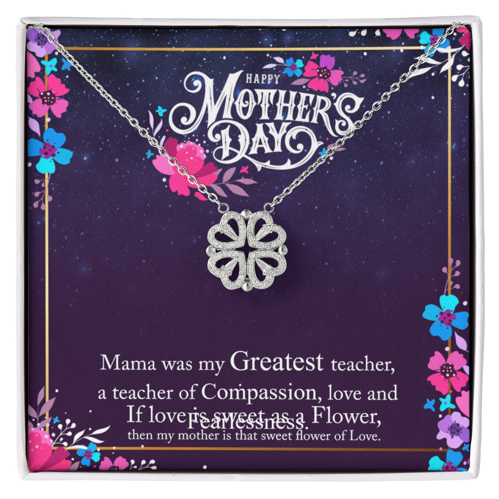 Happy mother's Day Magnetic Hearts Necklace