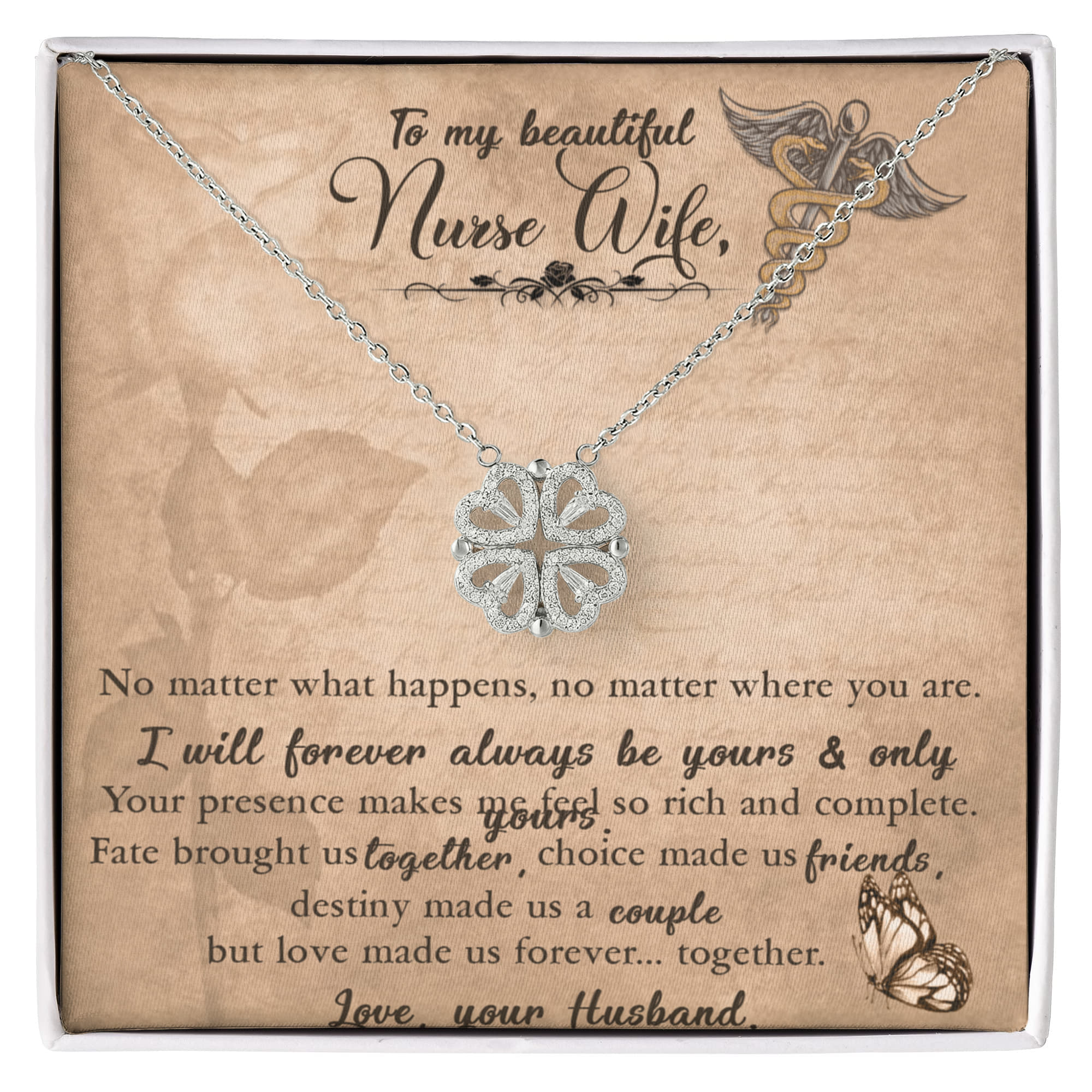 To ny Nurse wife - Magnetic Hearts Necklace