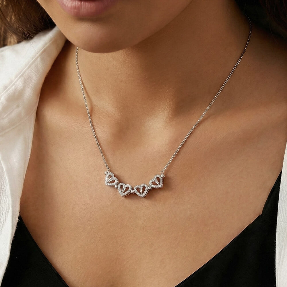 A Mother, Magnetic Hearts Necklace