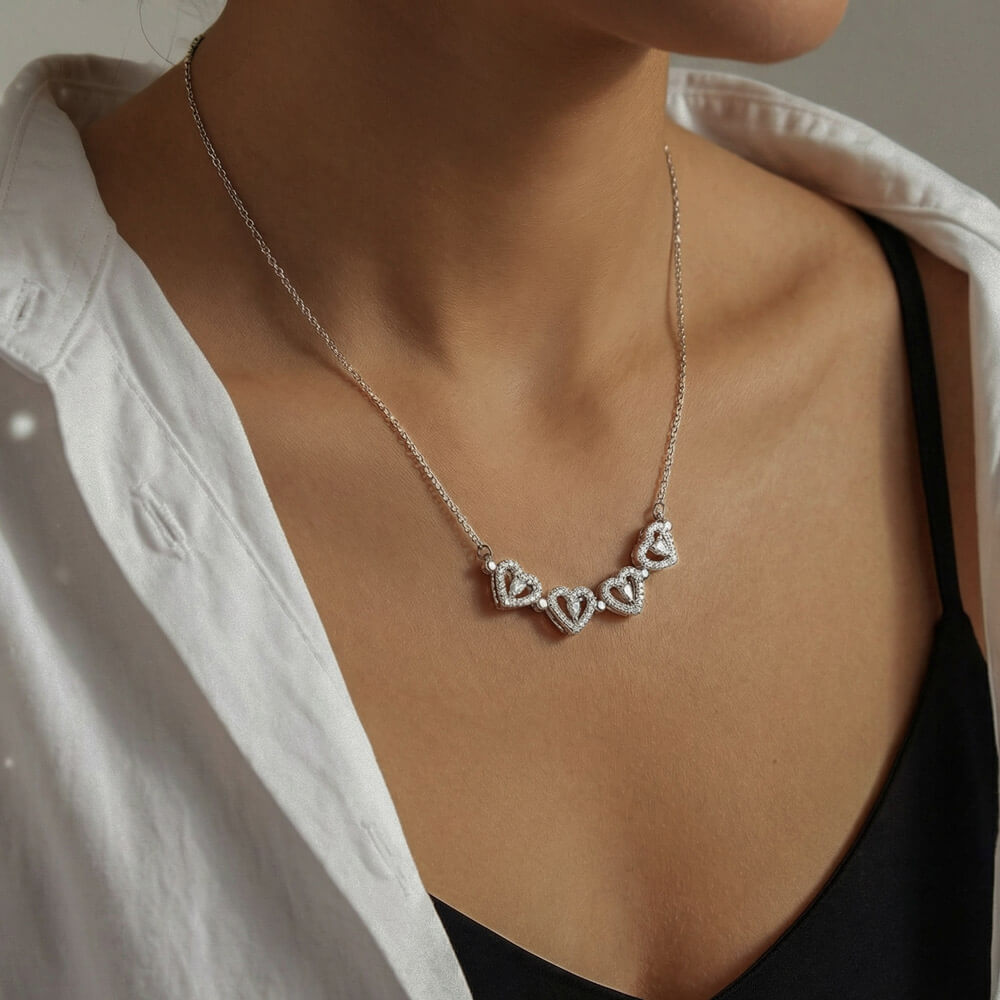 To my daughter  Magnetic Hearts Necklace
