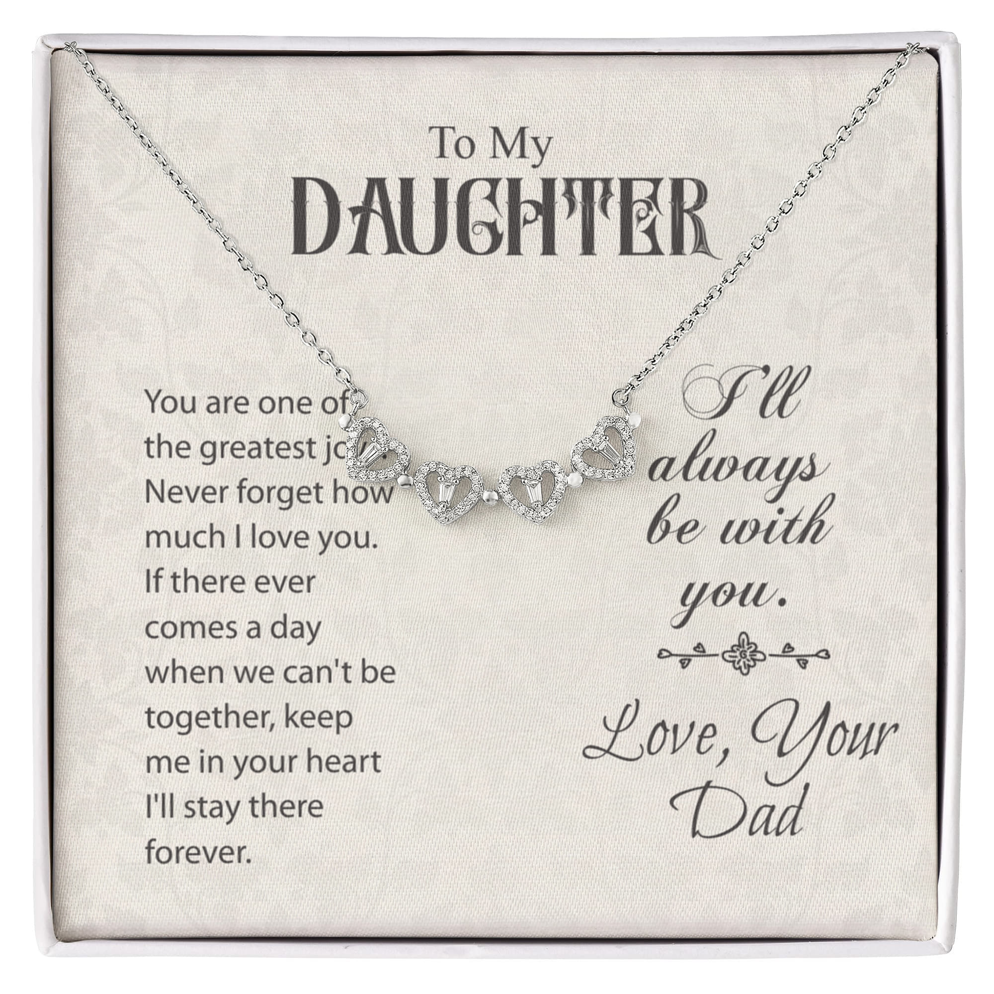 To my daughter  Magnetic Hearts Necklace