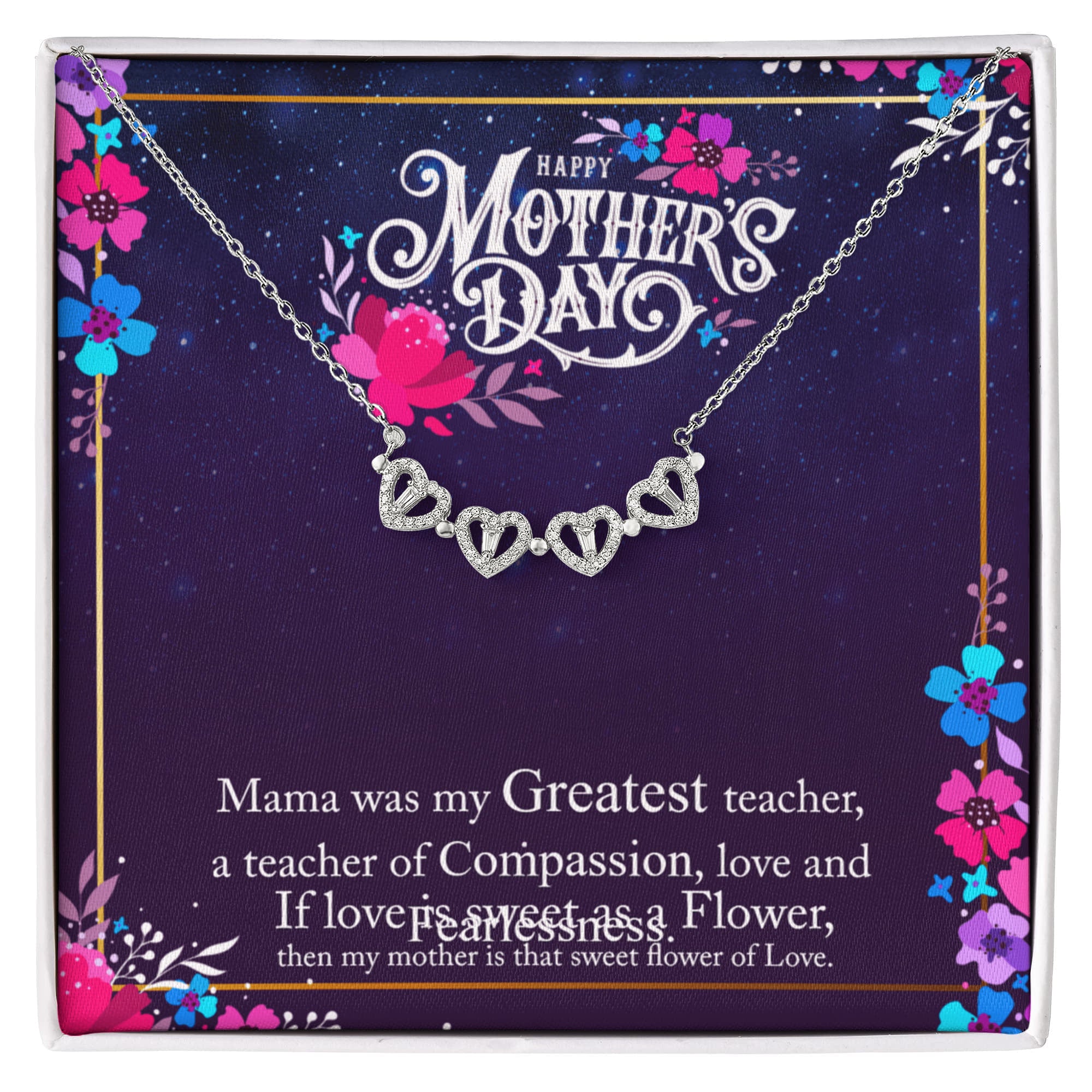 Happy mother's Day Magnetic Hearts Necklace