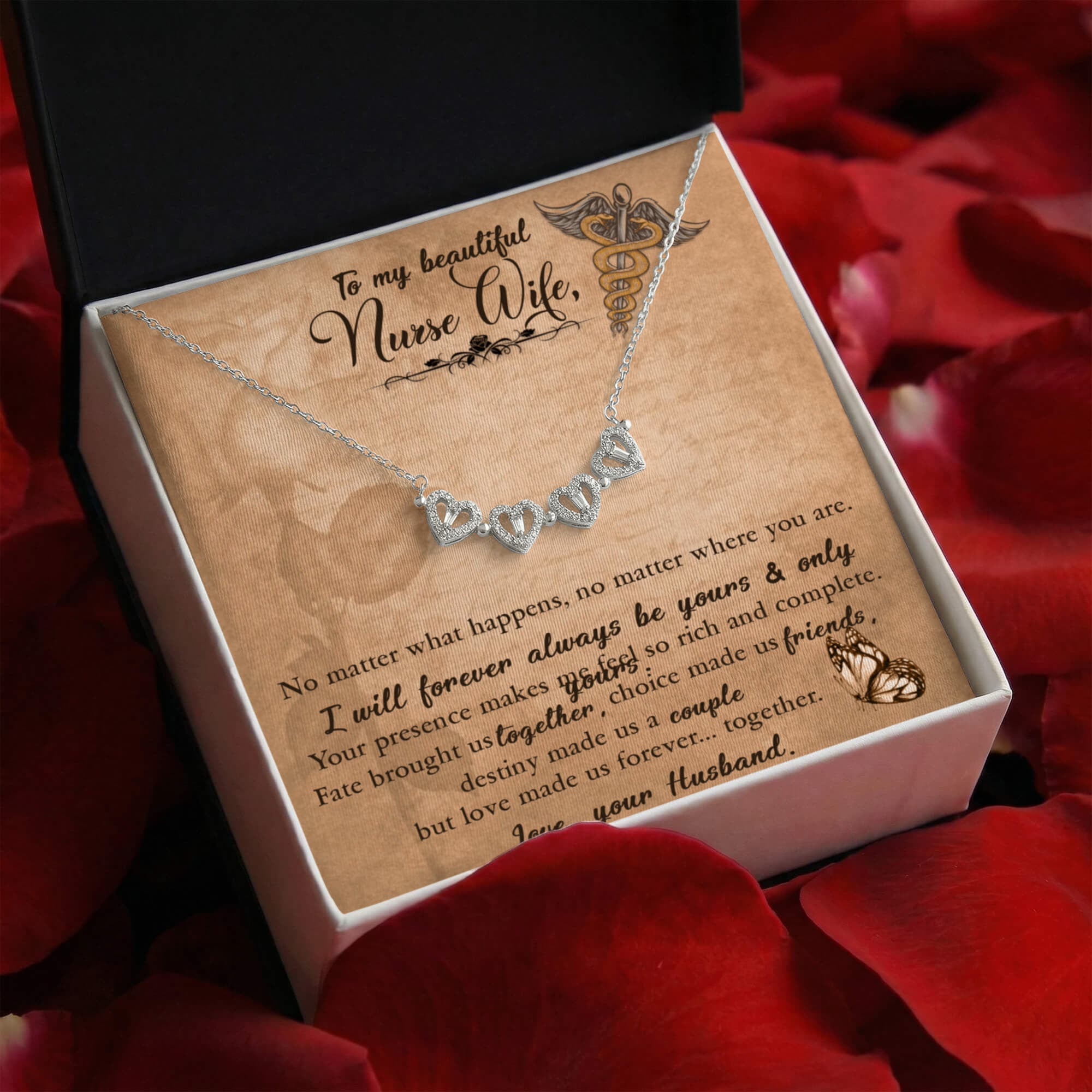 To ny Nurse wife - Magnetic Hearts Necklace