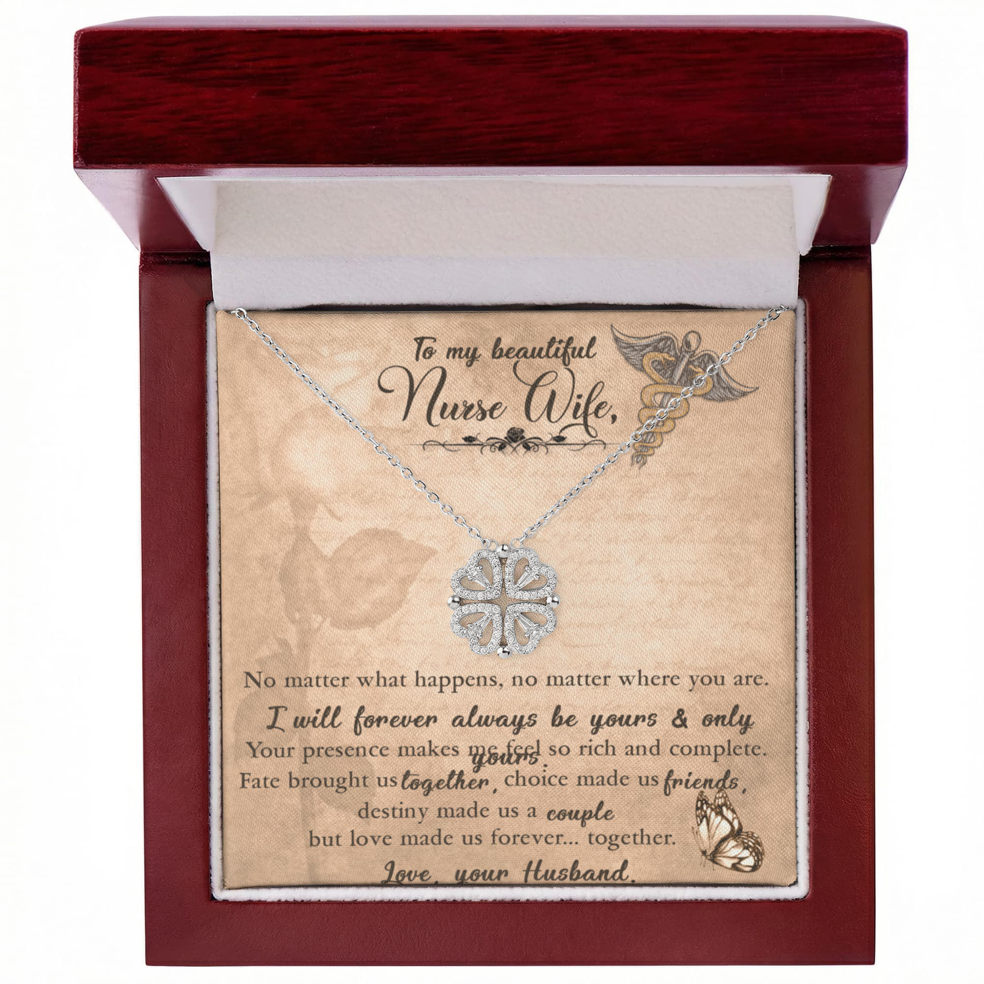 To ny Nurse wife - Magnetic Hearts Necklace