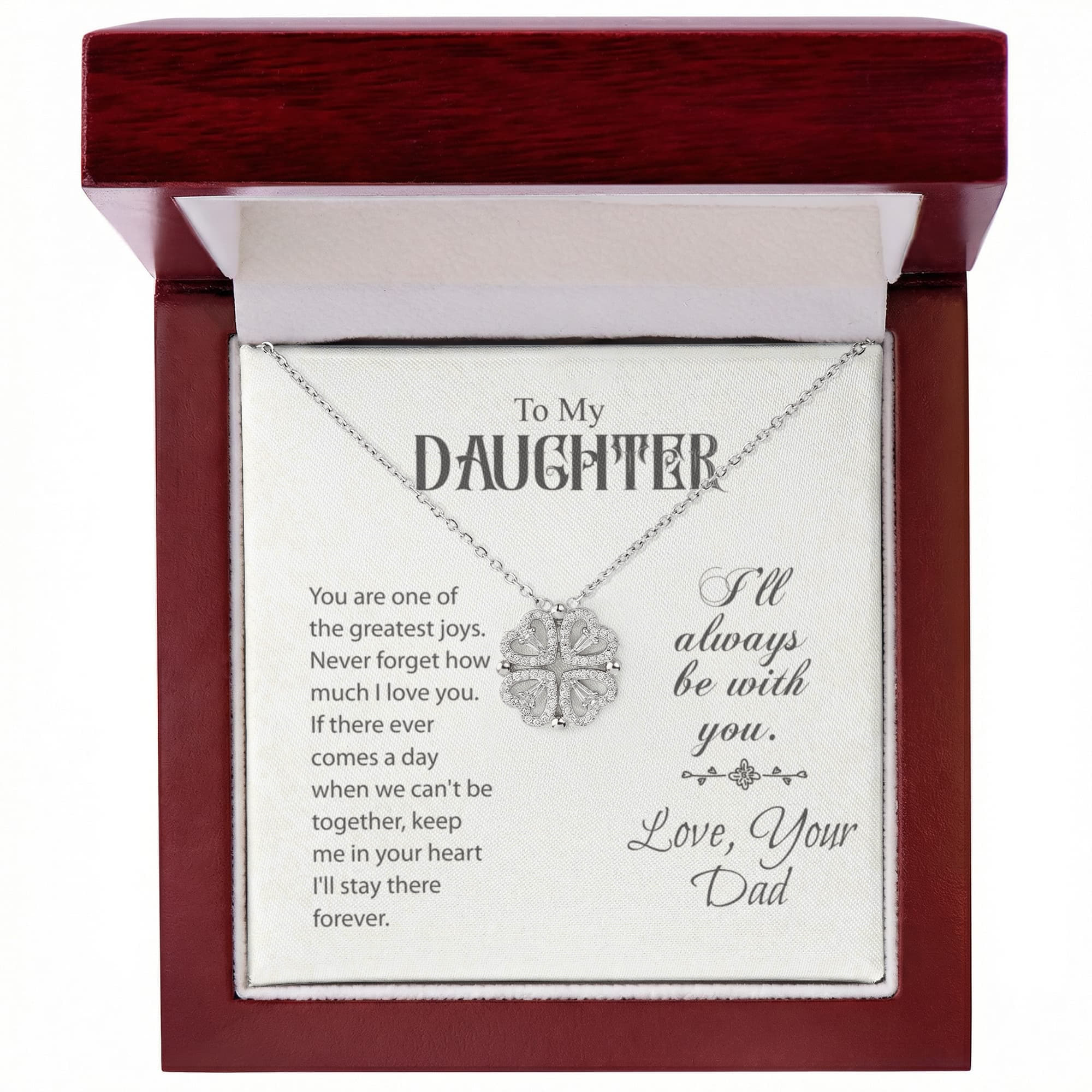 To my daughter  Magnetic Hearts Necklace