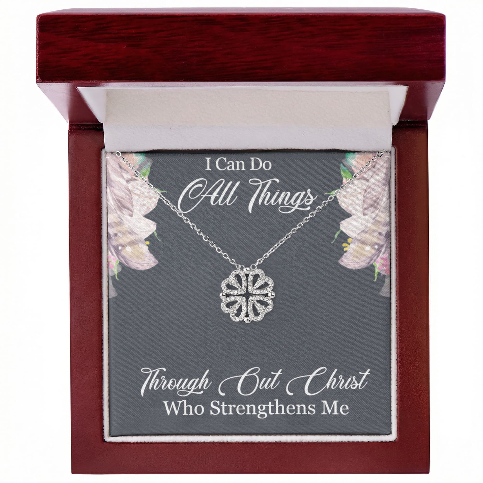 I can do all things, Magnetic Hearts Necklace
