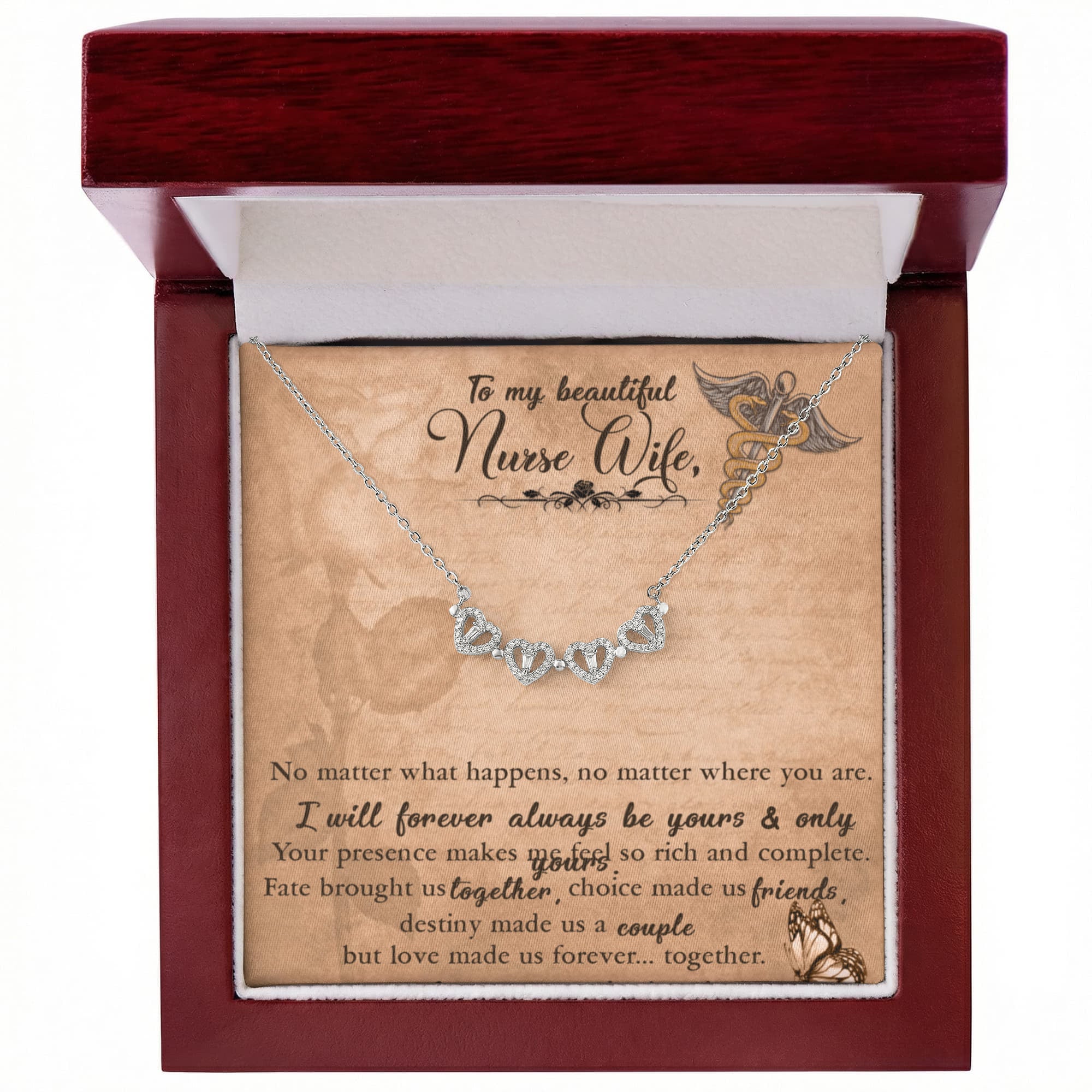 To ny Nurse wife - Magnetic Hearts Necklace