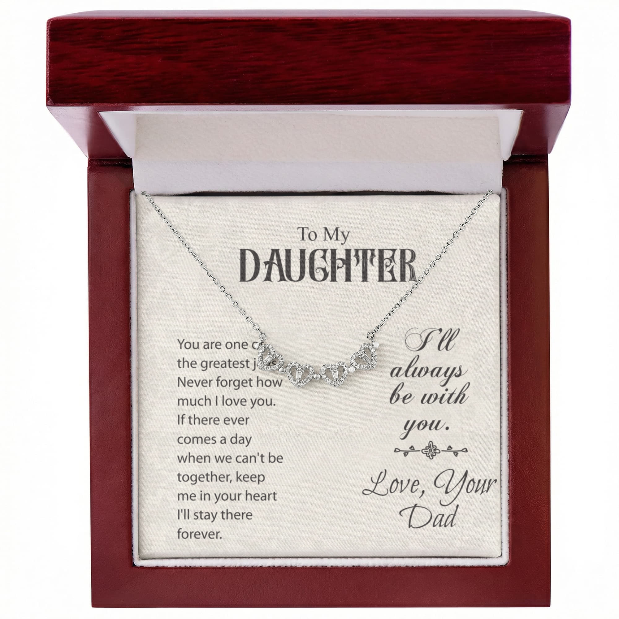 To my daughter  Magnetic Hearts Necklace