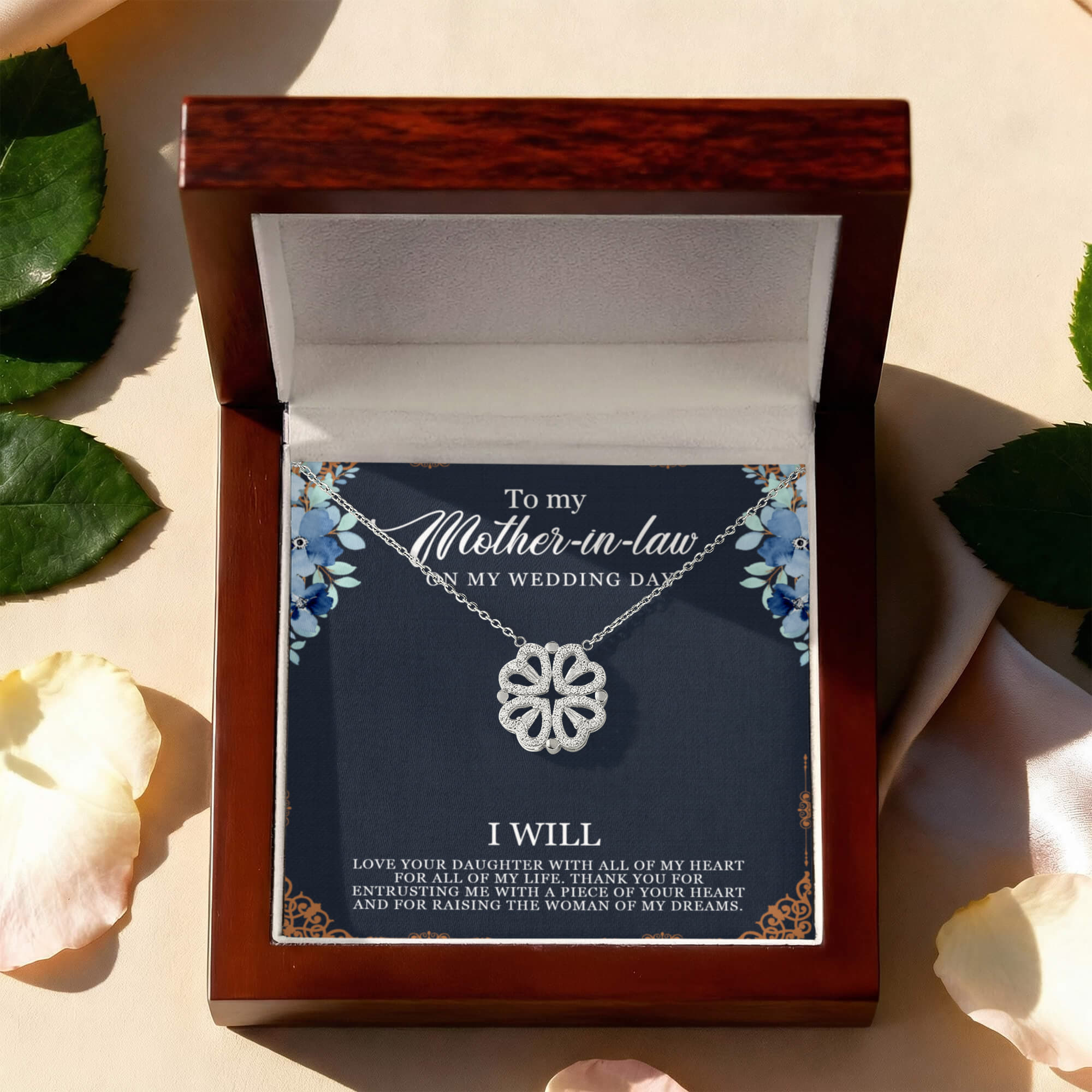 To mother In Law - Magnetic Hearts Necklace
