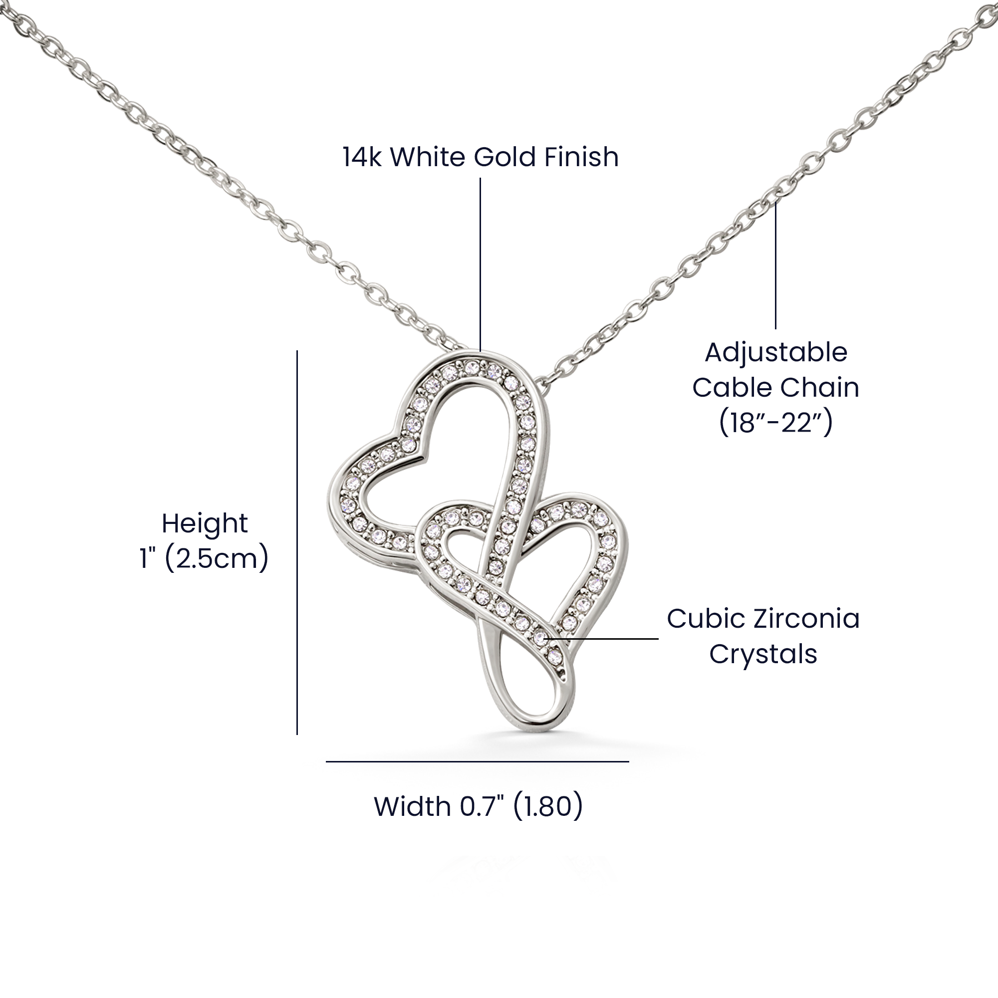 To my Mom Heart to Heart Necklace