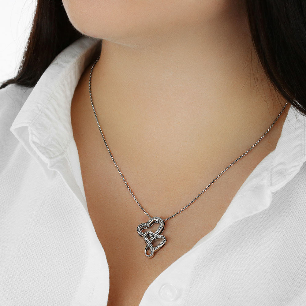 To my Mom Heart to Heart Necklace