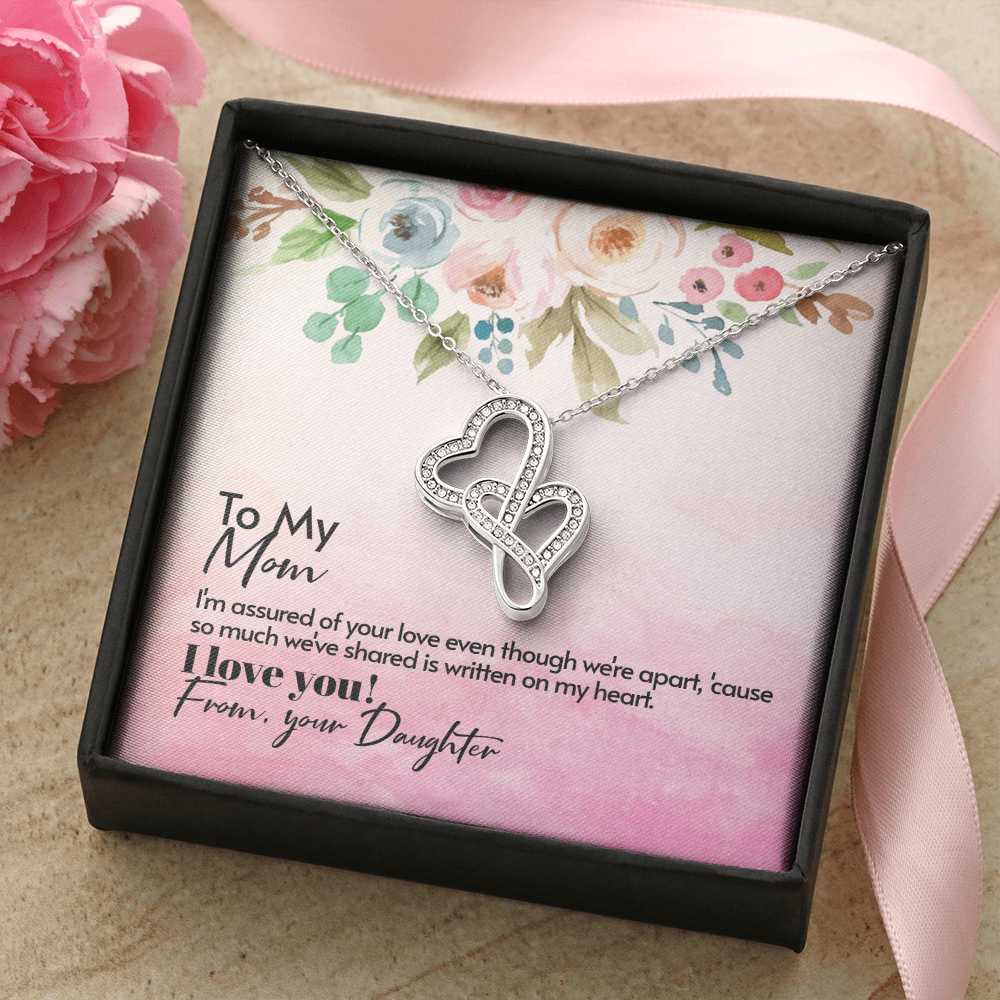 To my Mom Heart to Heart Necklace