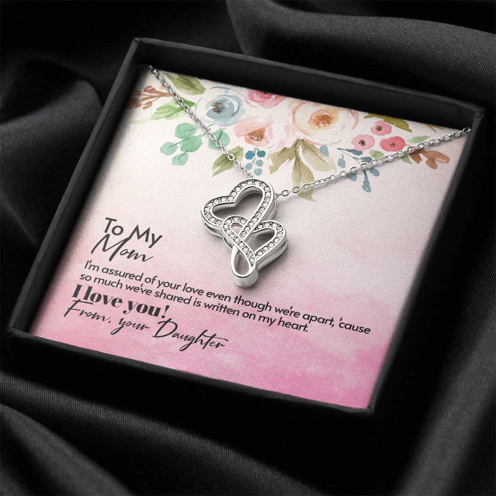 To my Mom Heart to Heart Necklace