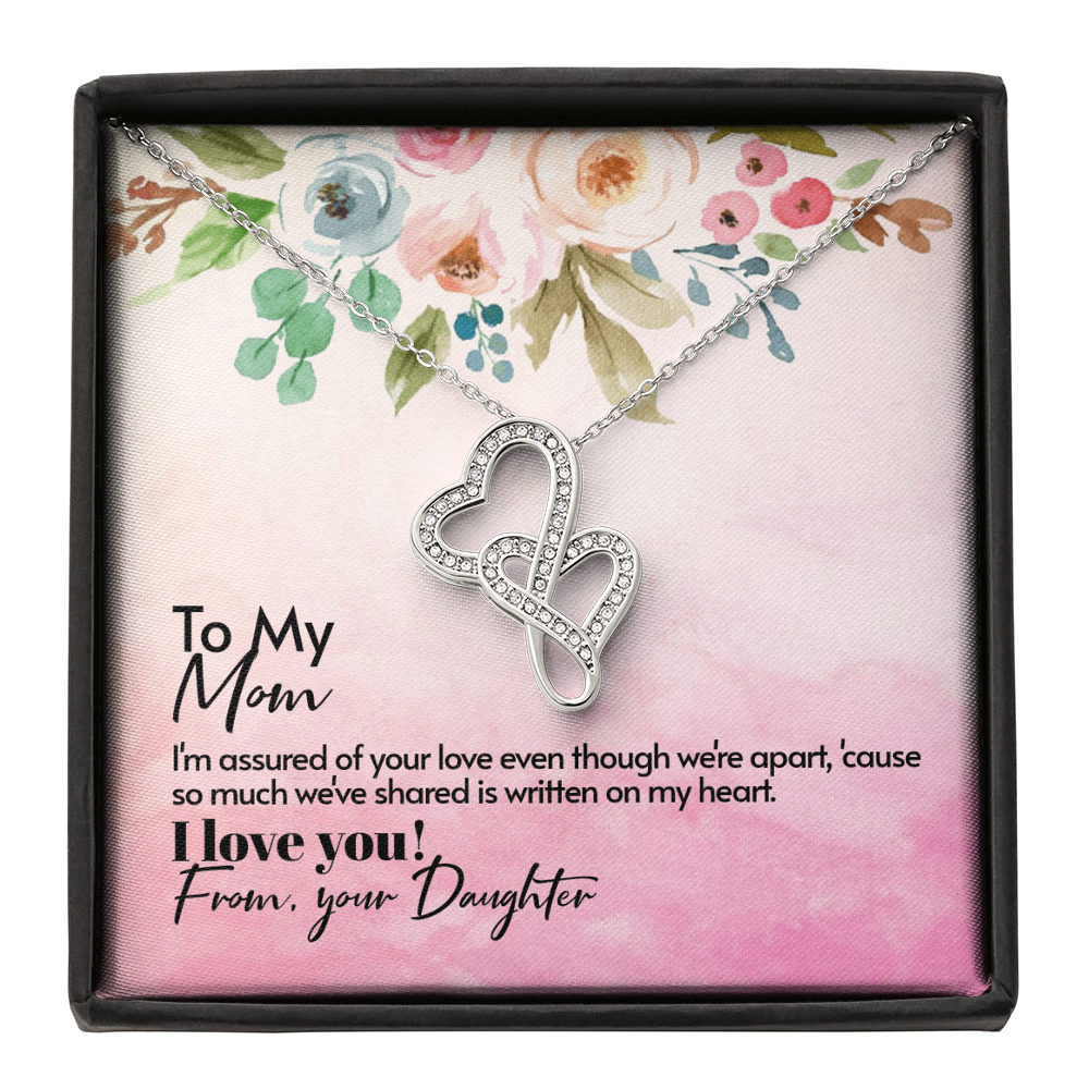 To my Mom Heart to Heart Necklace