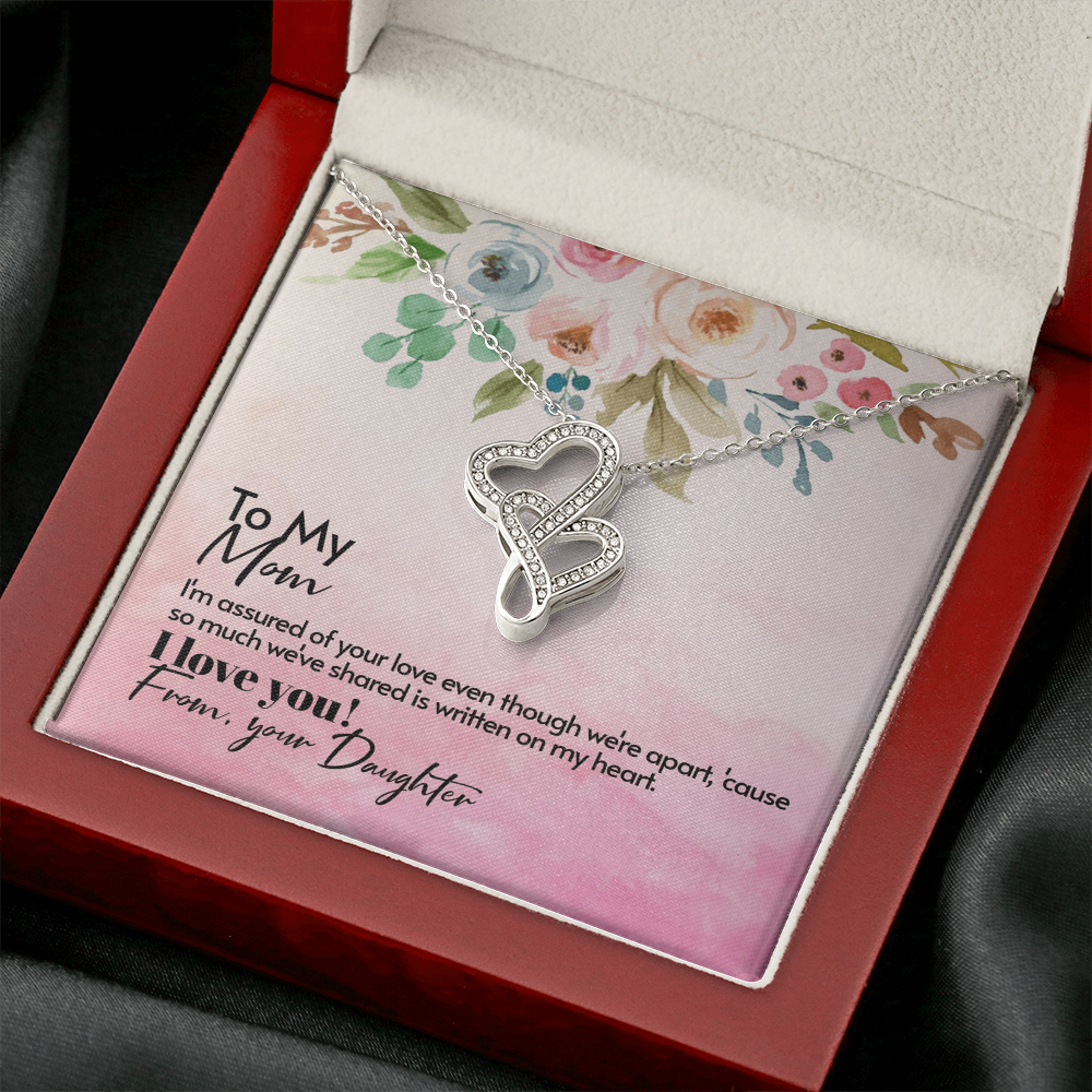 To my Mom Heart to Heart Necklace