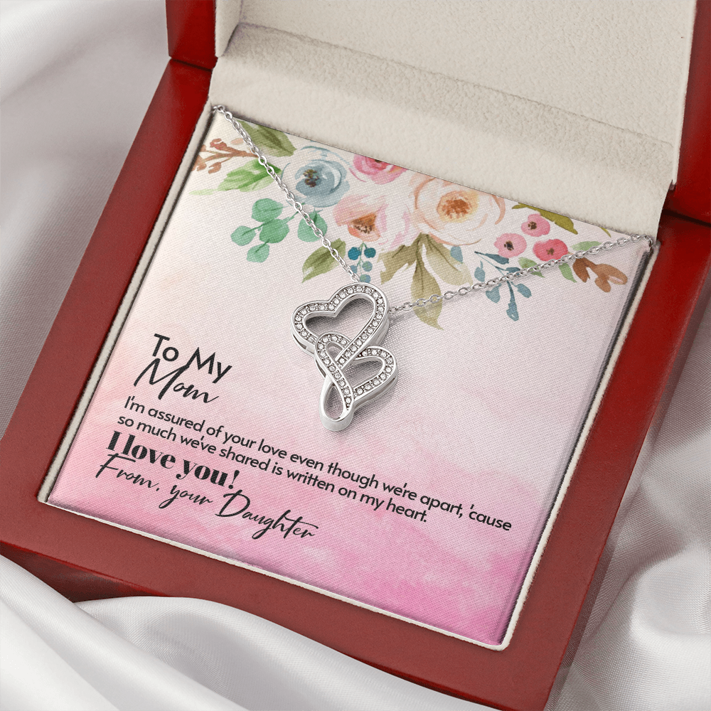 To my Mom Heart to Heart Necklace
