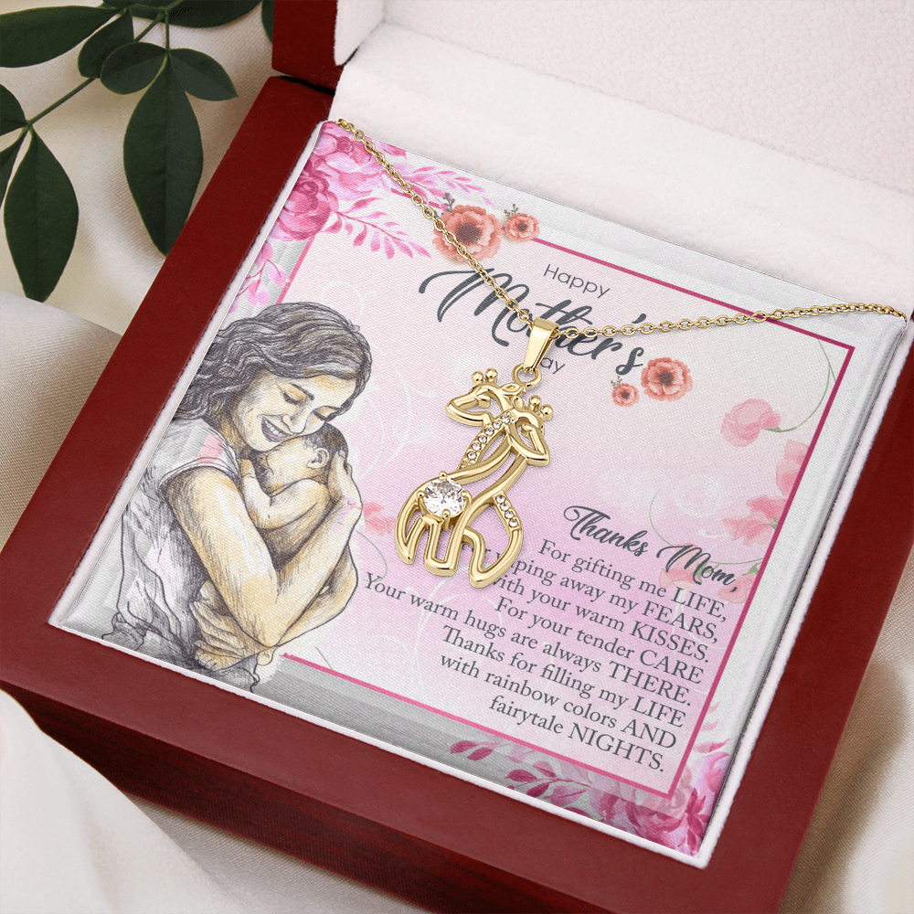 Happy mother's Day Giraffe Necklace