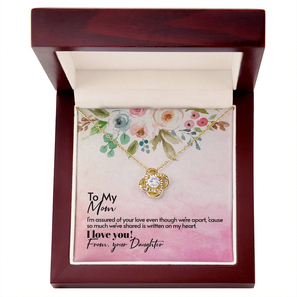 To my Mom from daughter (Love Knot necklace)