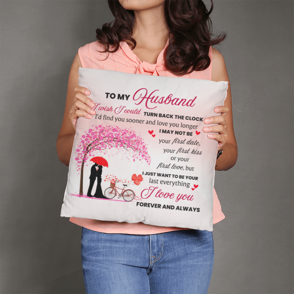 Romantic Love Pillow for Husband – Emotional Message Decorative Cushion Gift from Wife