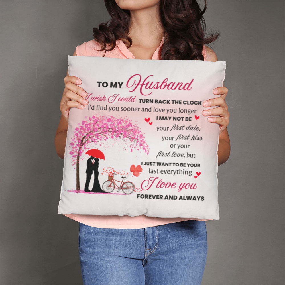 Romantic Love Pillow for Husband – Emotional Message Decorative Cushion Gift from Wife