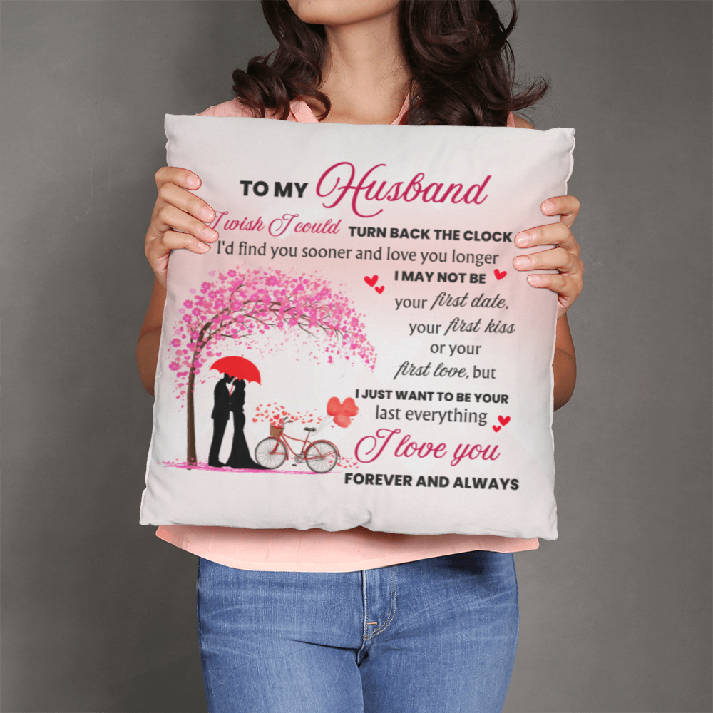Romantic Love Pillow for Husband – Emotional Message Decorative Cushion Gift from Wife
