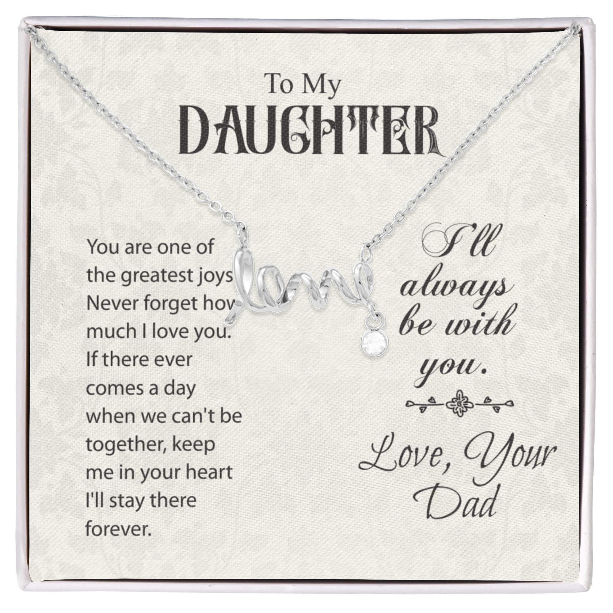 To my daughter from Dad