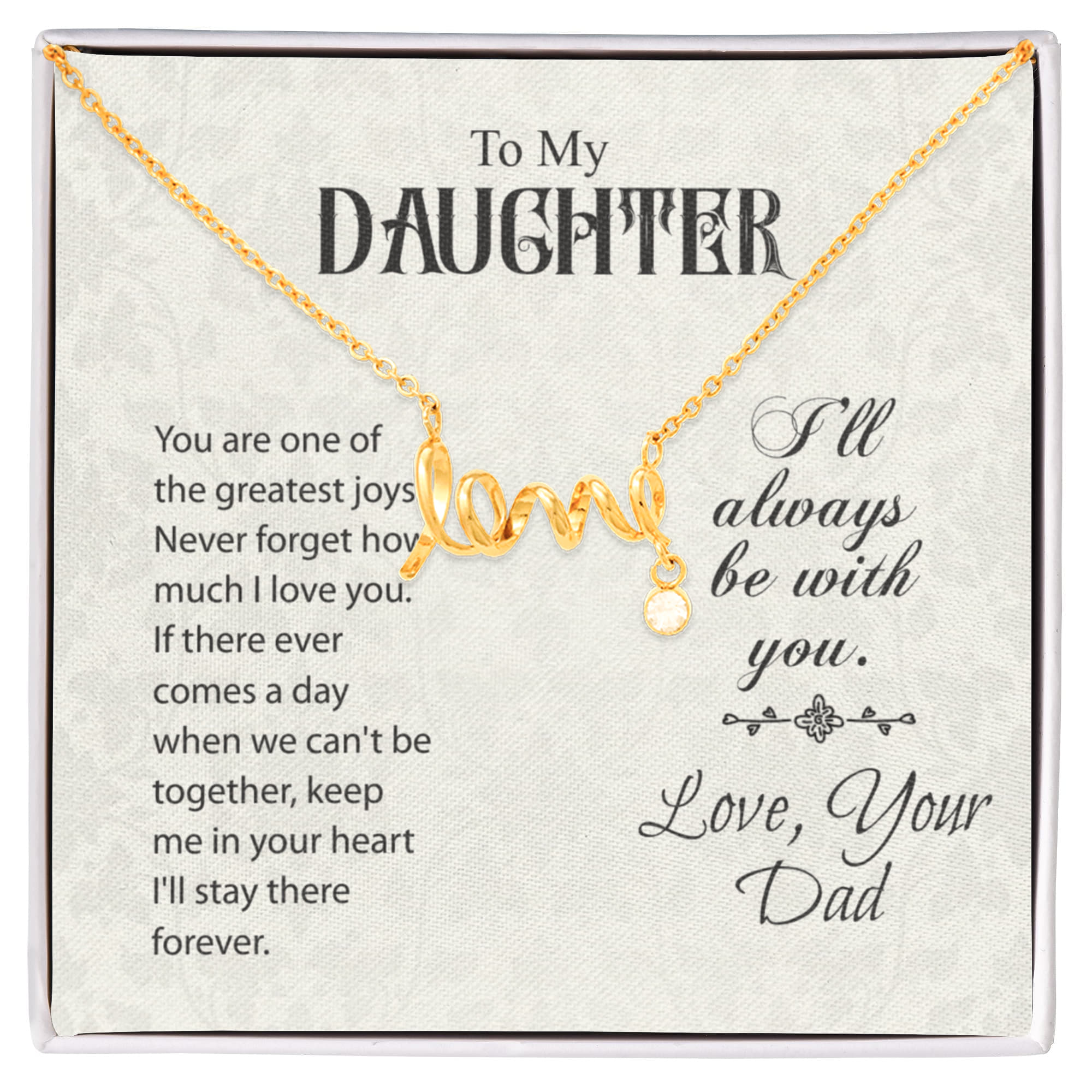 To my daughter from Dad