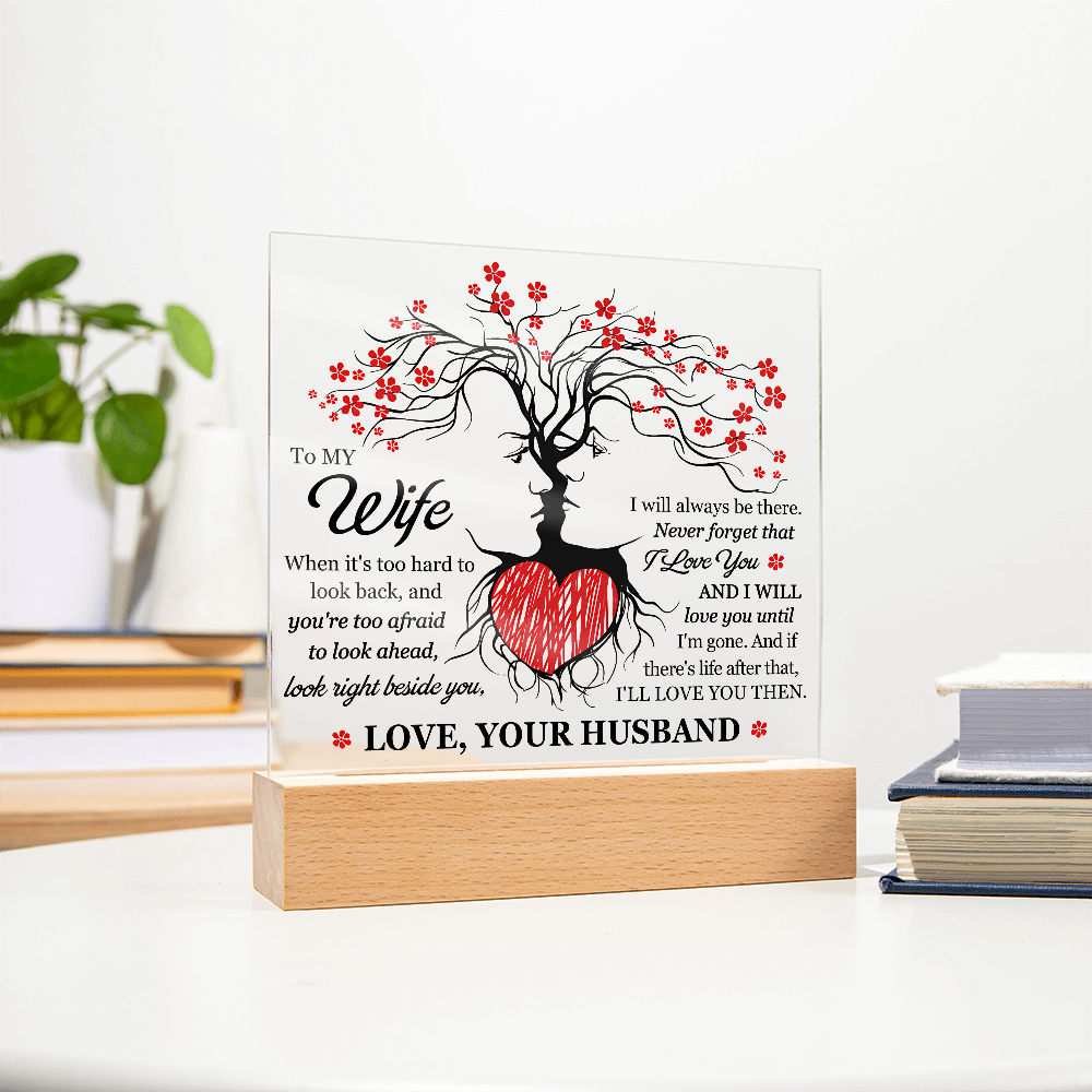 Personalized Acrylic Block for Wife – Tree of Life Love Message Gift from Husband