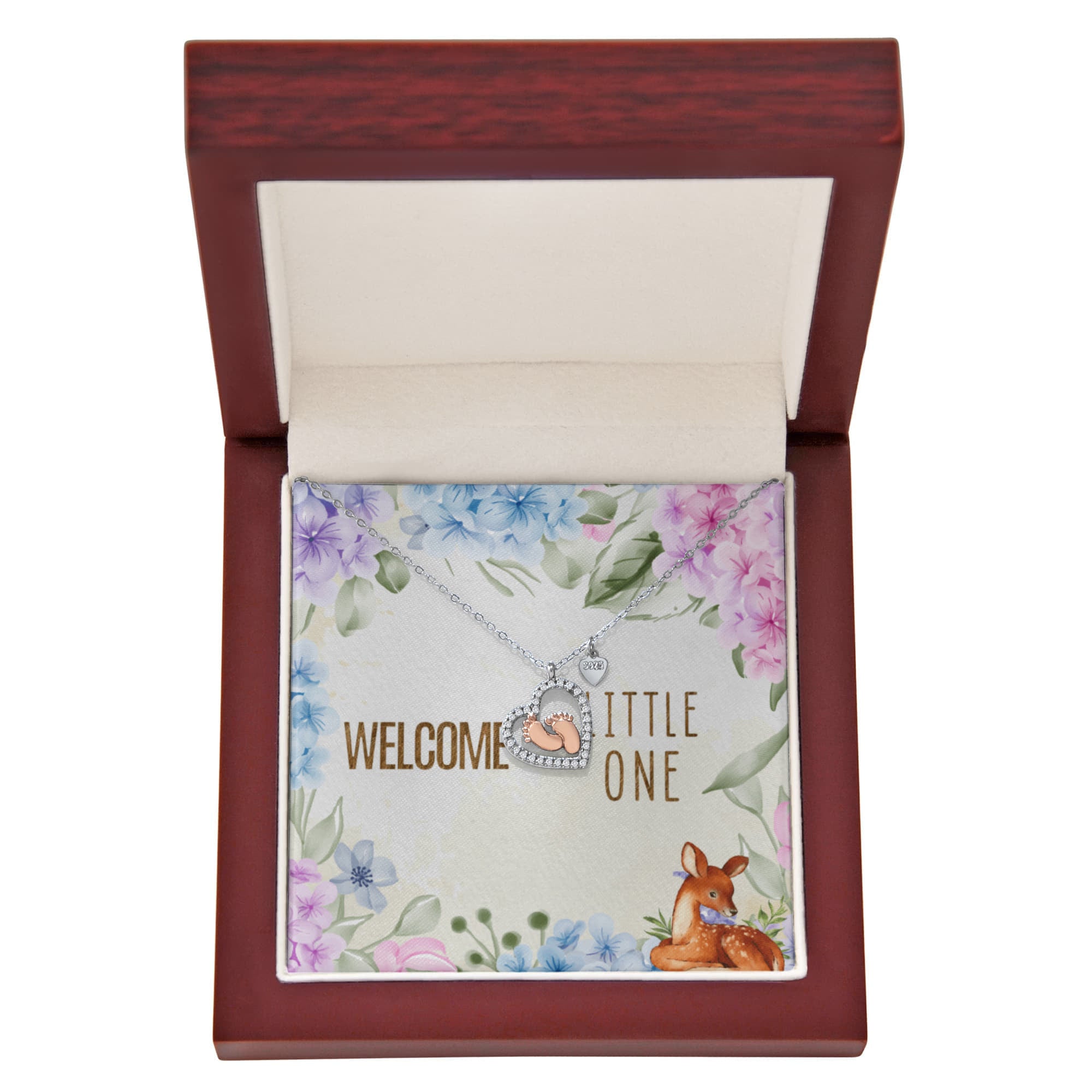 Wellcome little one baby feet Necklace