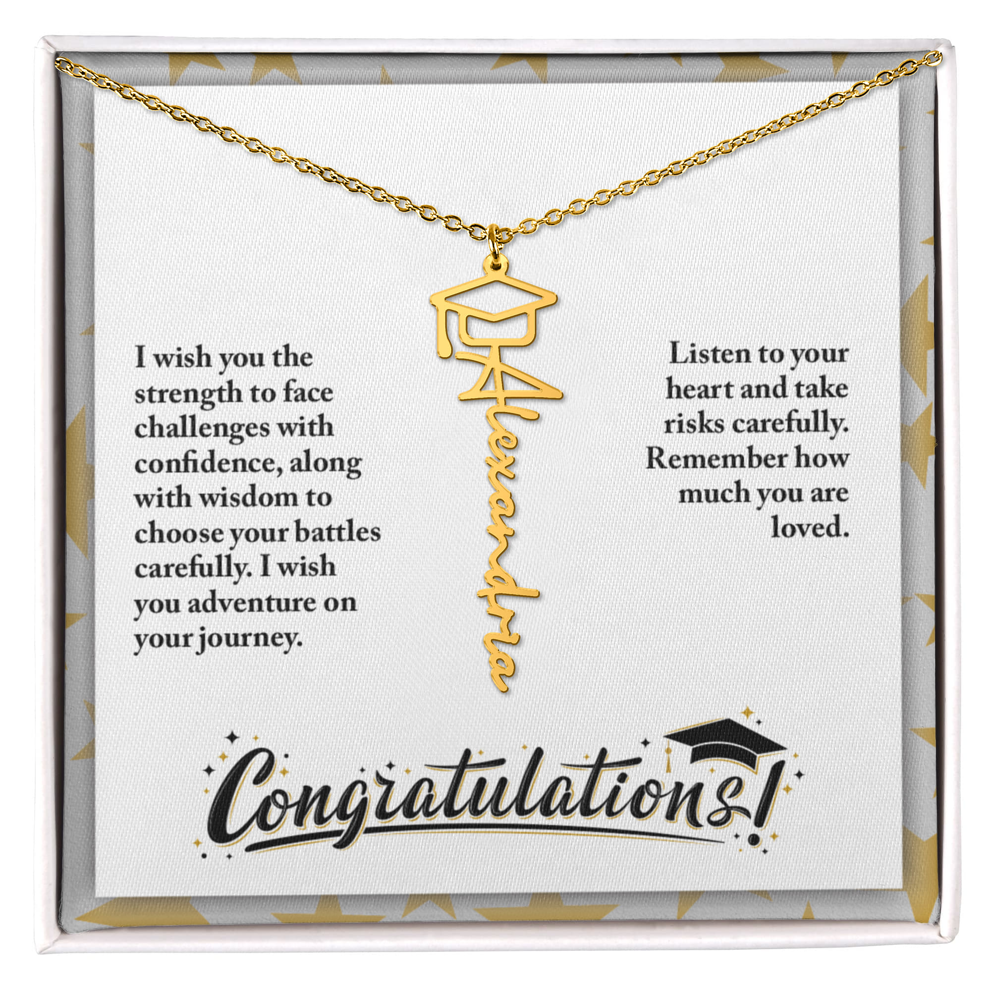 Graduation Name Necklace