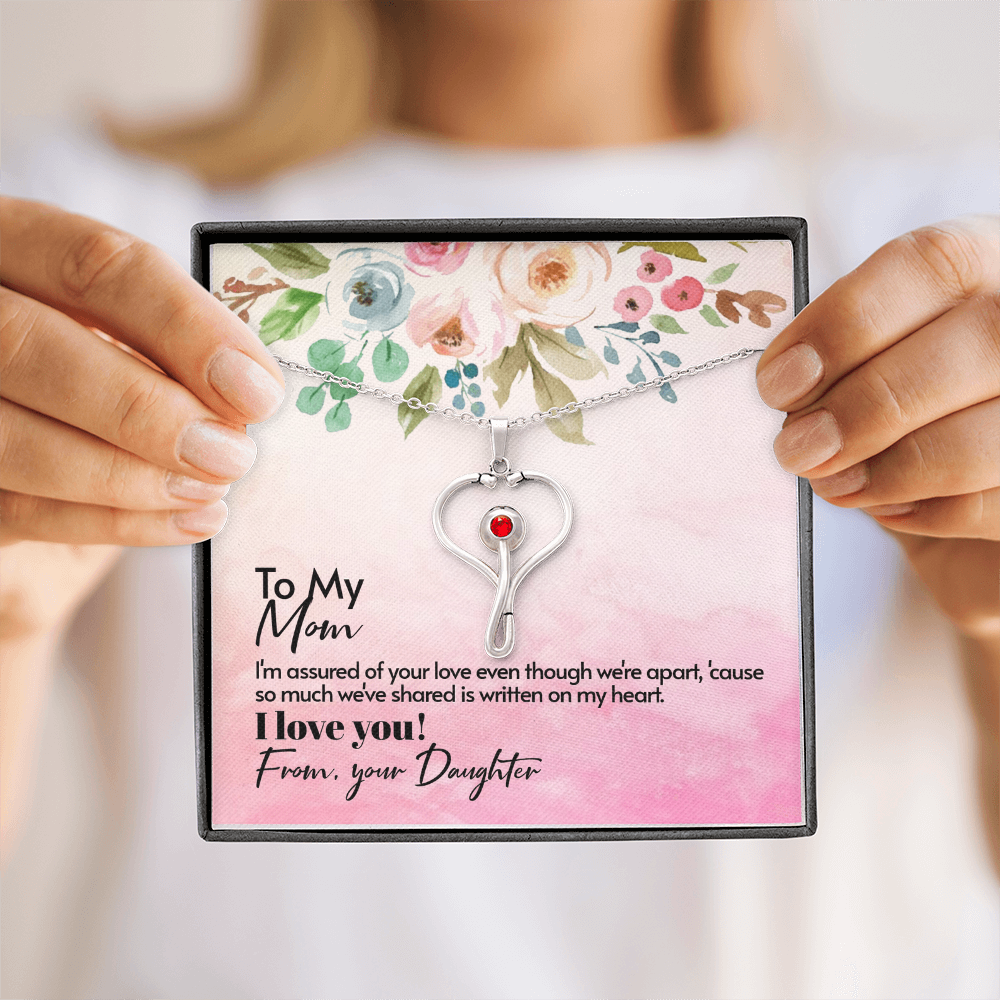 To My Mom Stethoscope Necklace