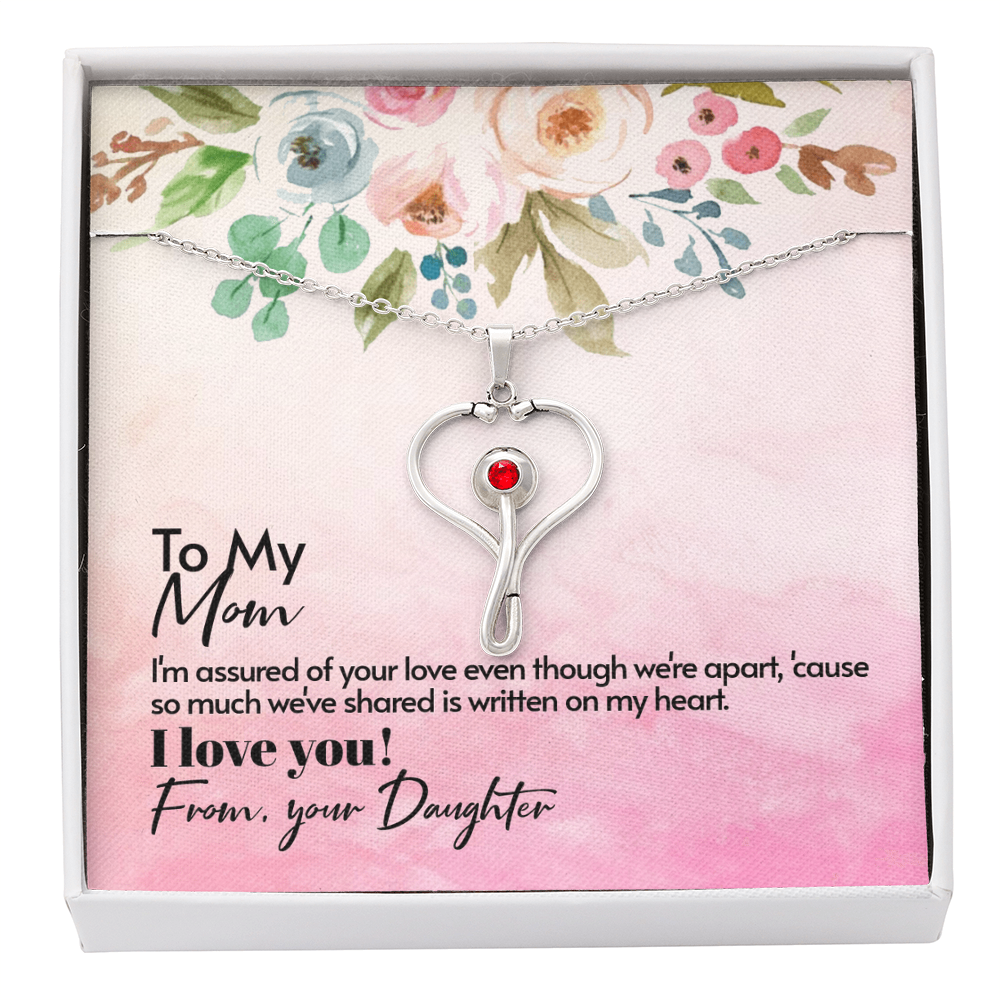 To My Mom Stethoscope Necklace
